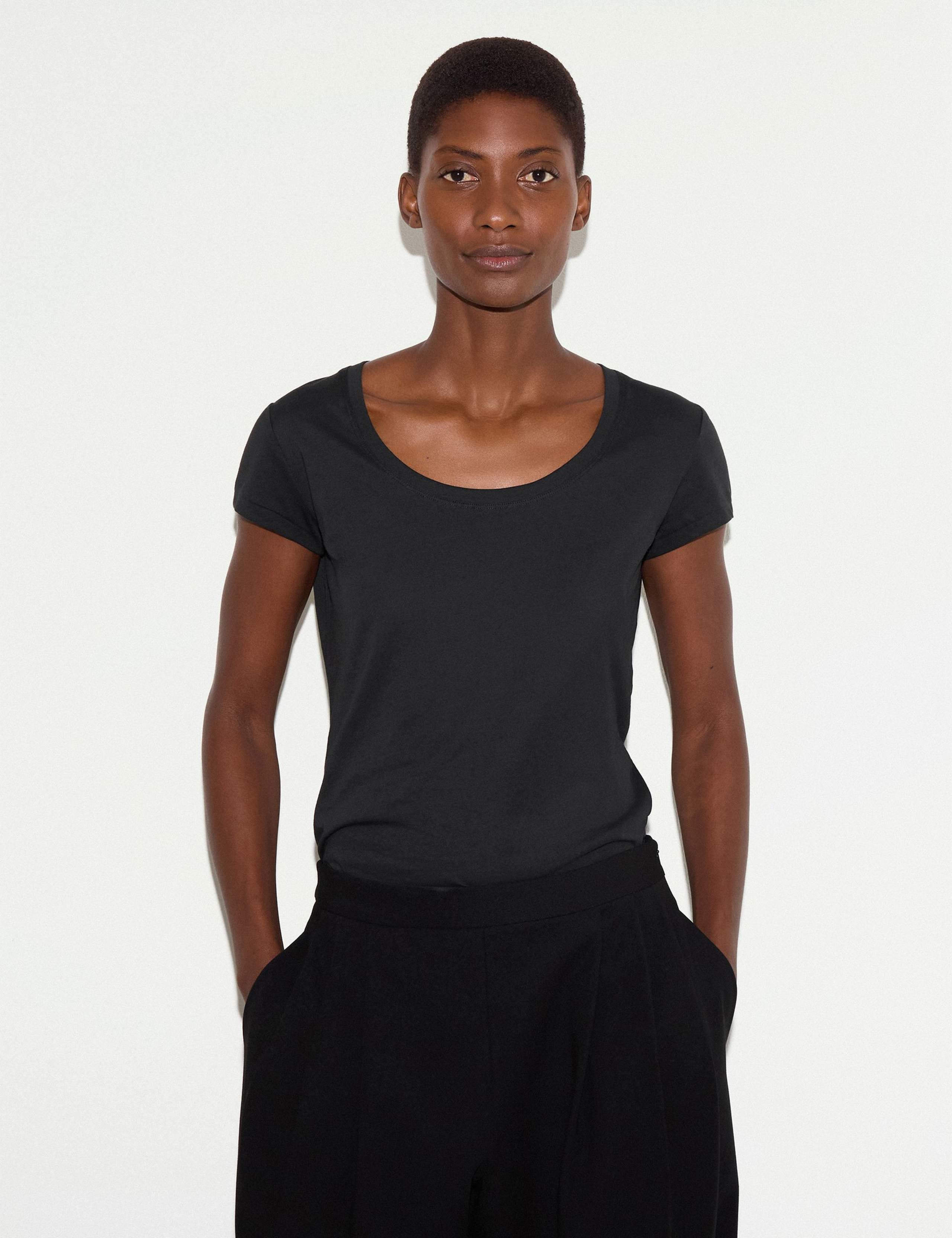 Pure Supima® Cotton Scoop Neck T-Shirt 1 of 4