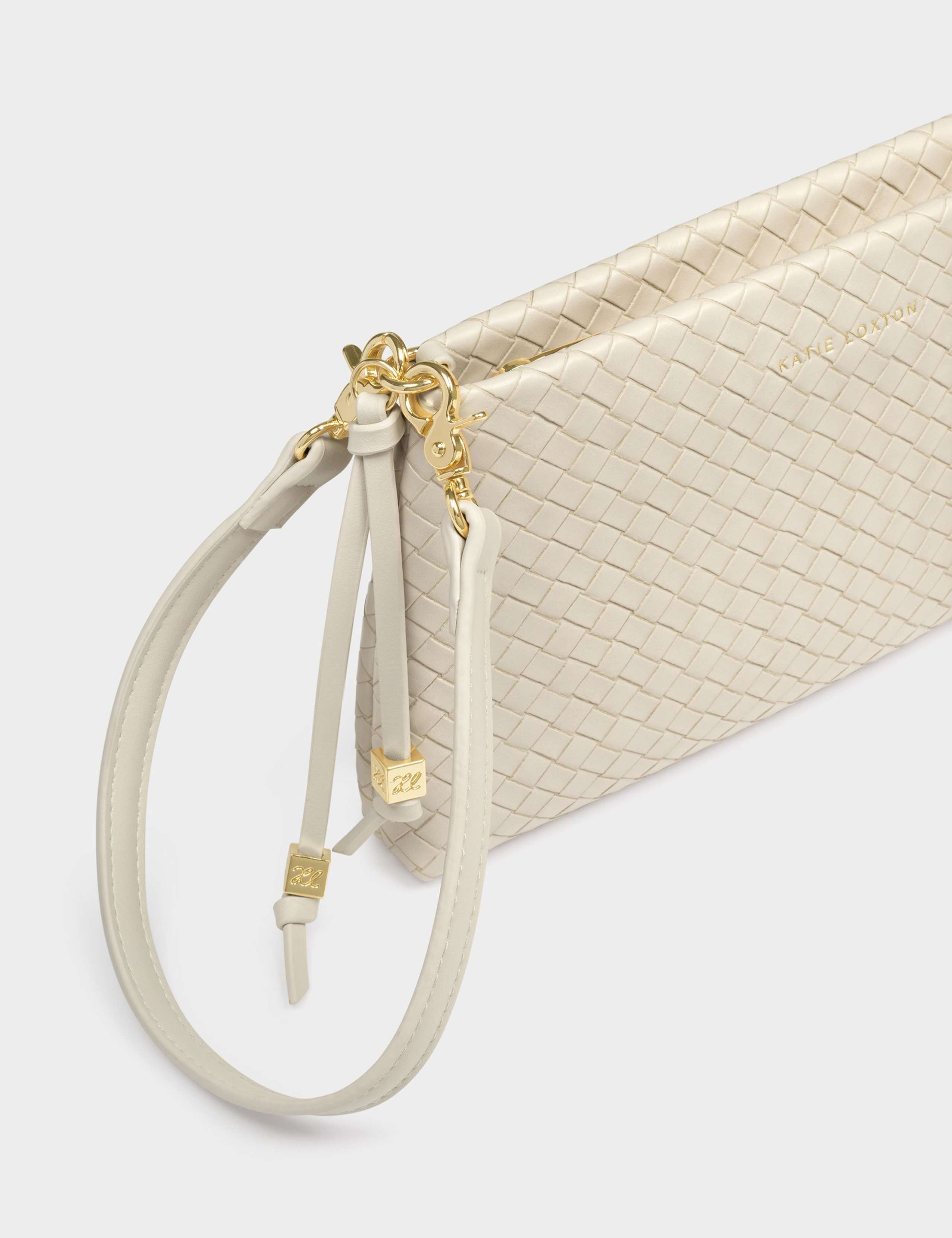 Faux Leather Woven Texture Clutch Bag 4 of 6