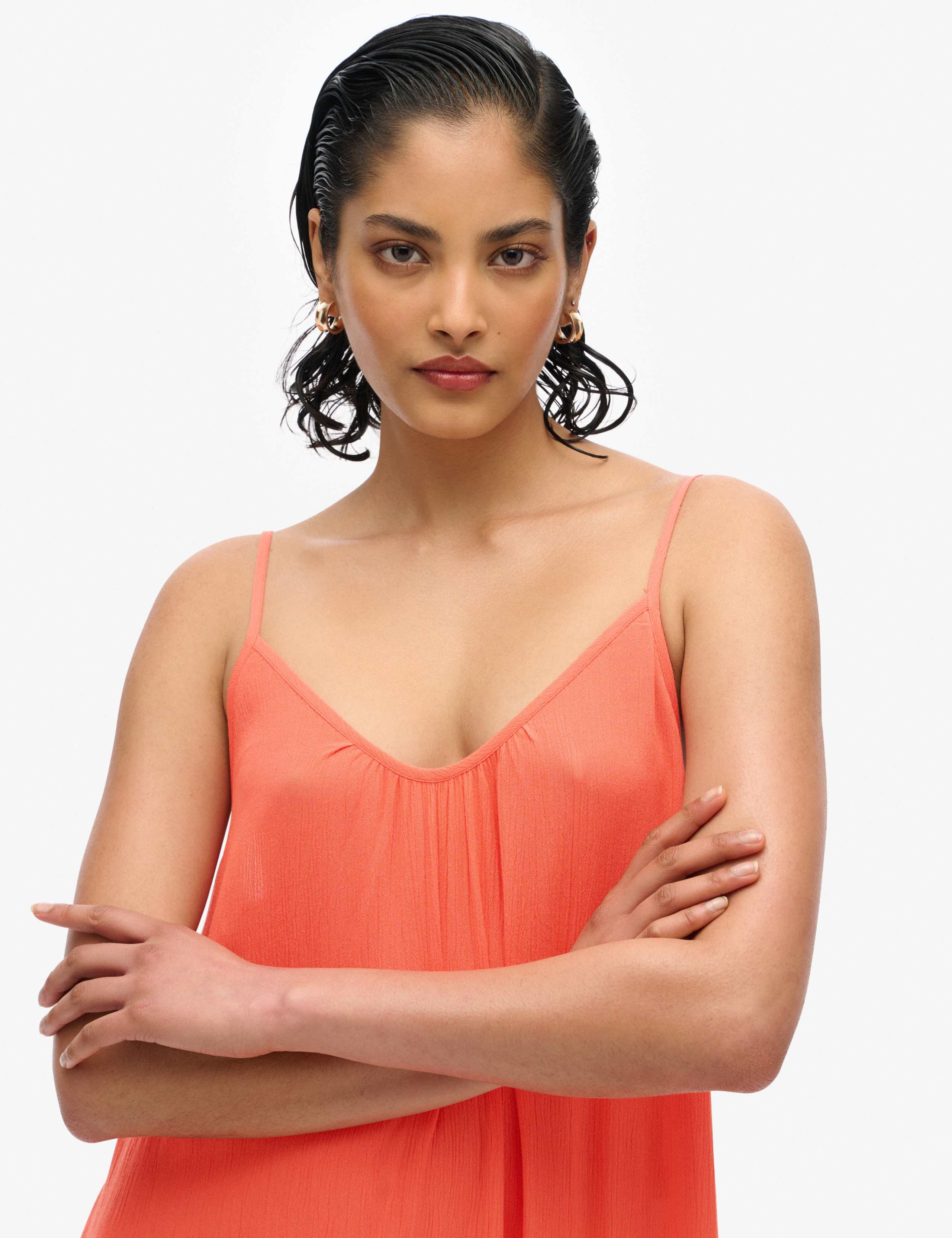 Printed Scoop Neck Strappy Maxi Beach Dress 4 of 5