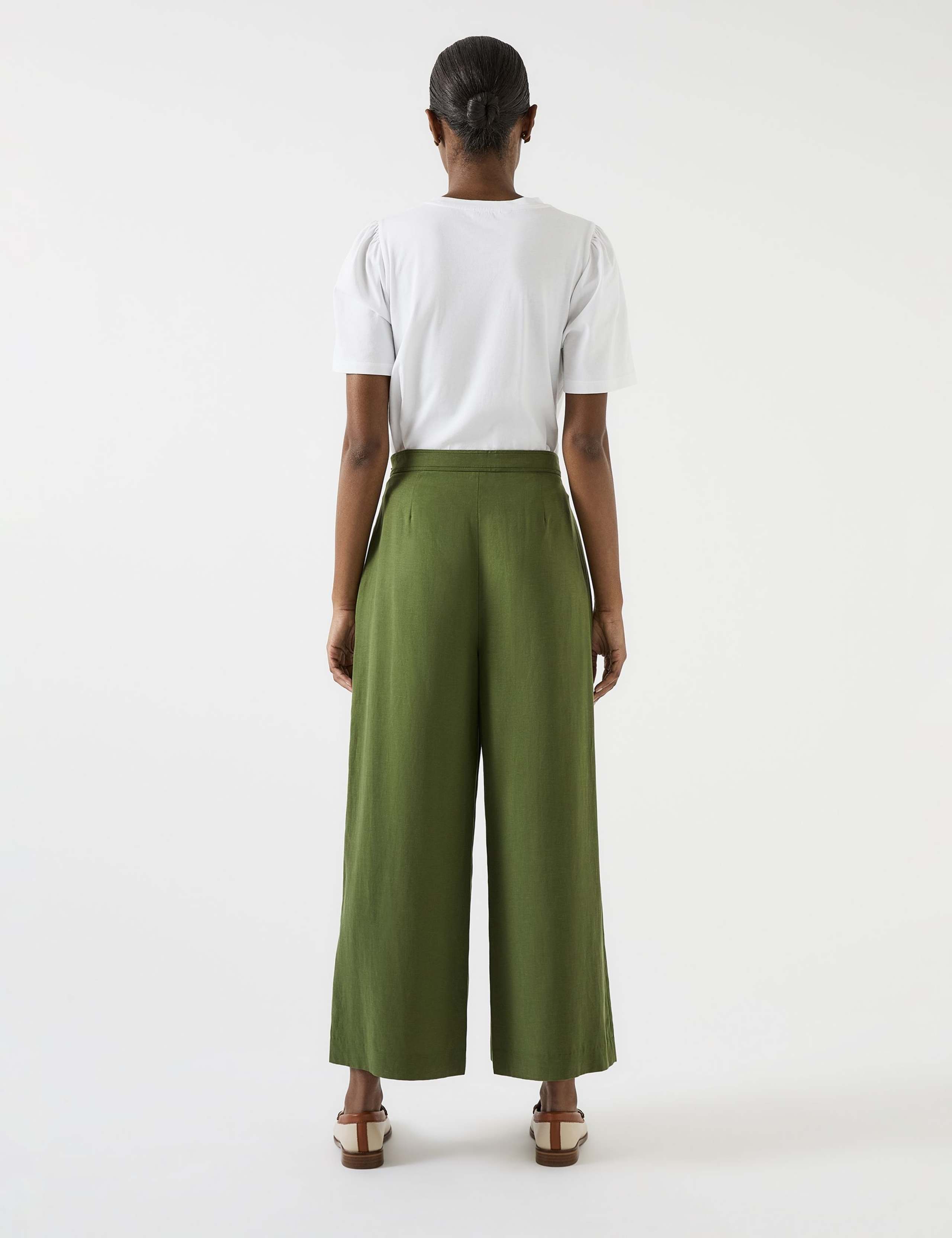 Relaxed Wide Leg Ankle Grazer Trousers 2 of 2