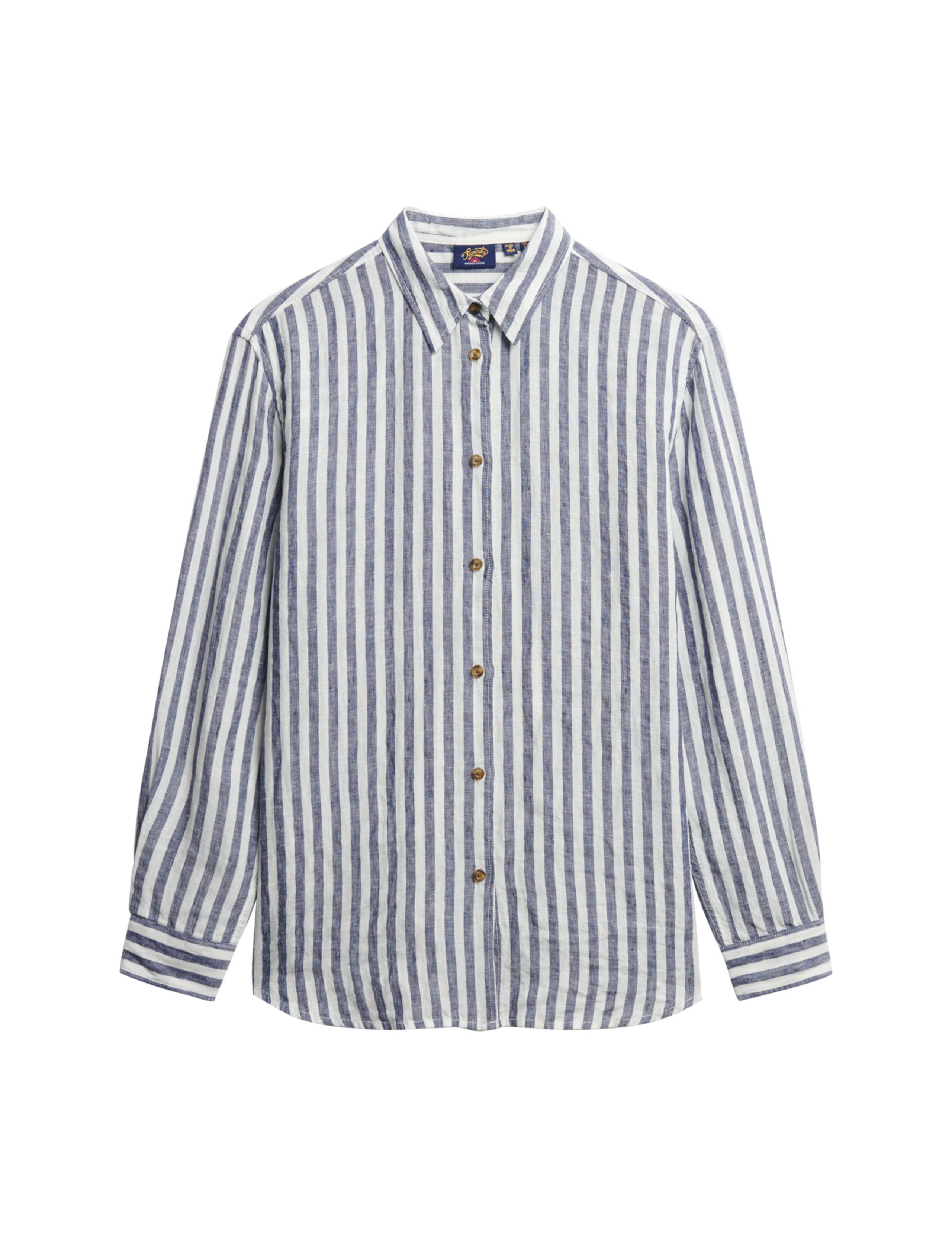 Linen Rich Striped Shirt 2 of 5