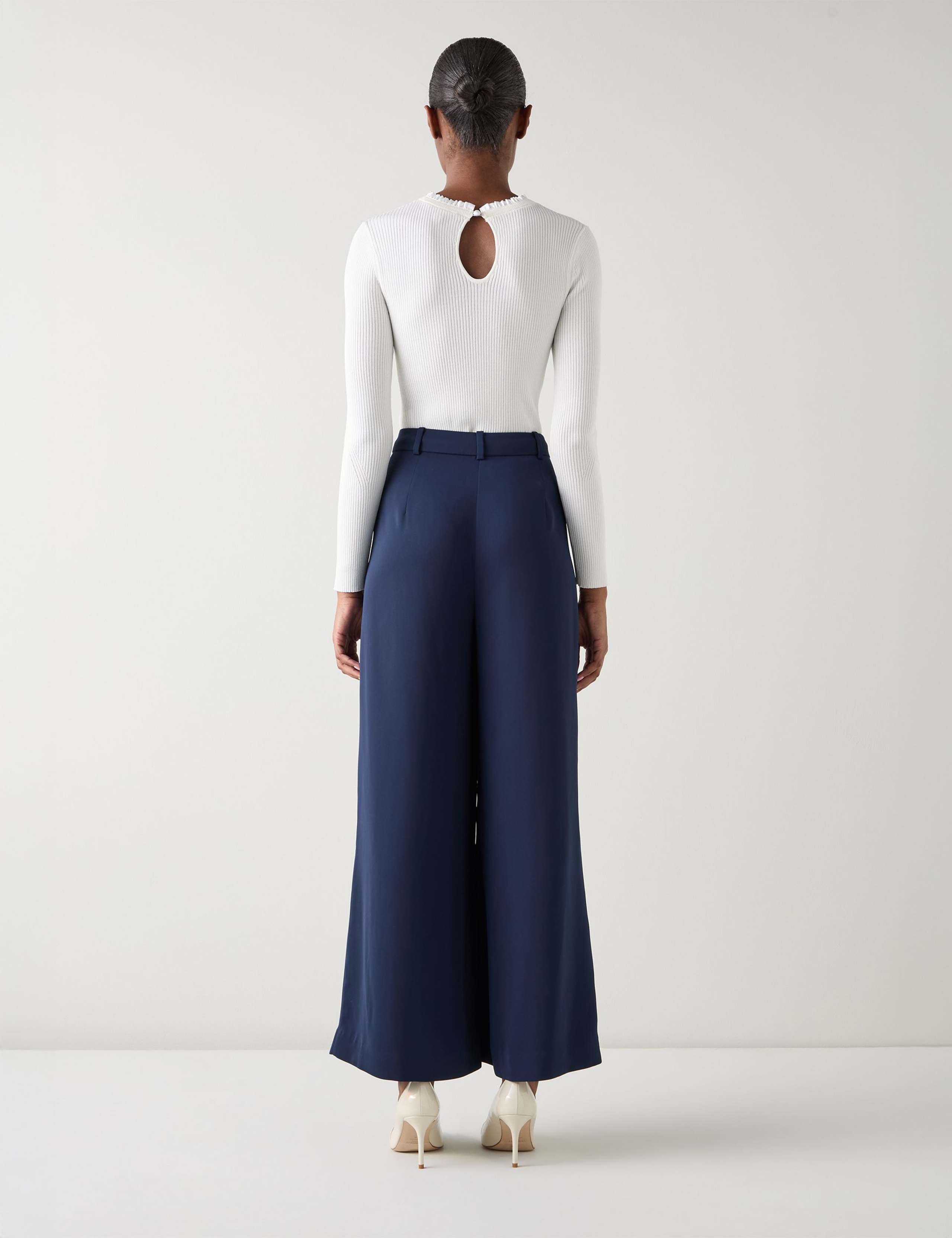 Pleated Wide Leg Trousers 2 of 2