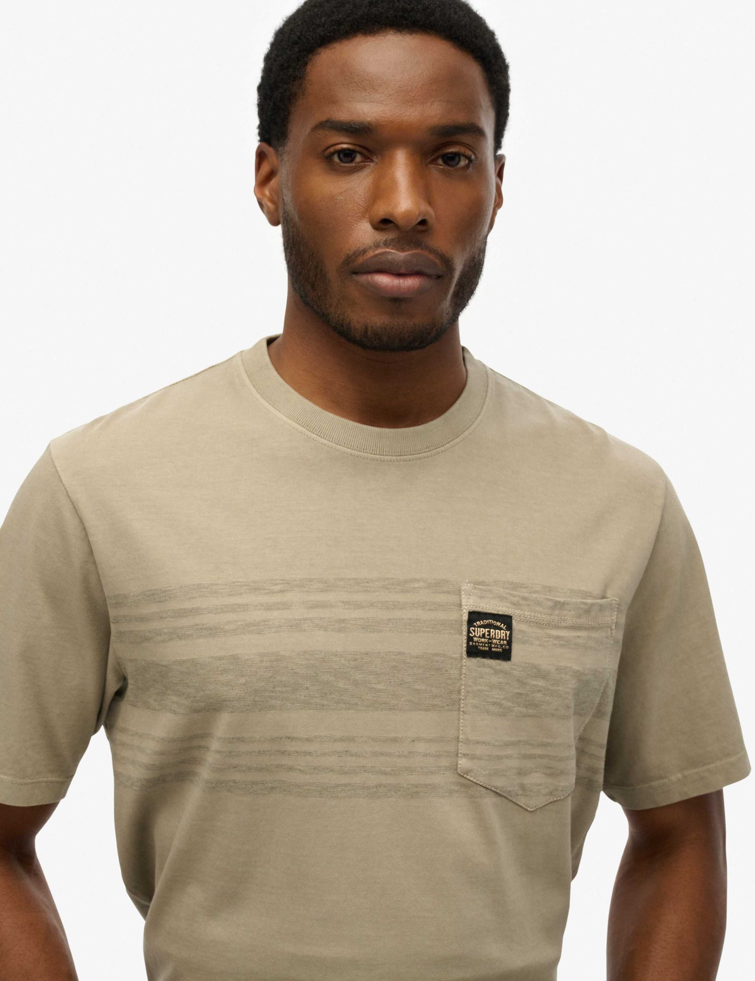 Pure Cotton Striped Crew Neck T-Shirt 4 of 4