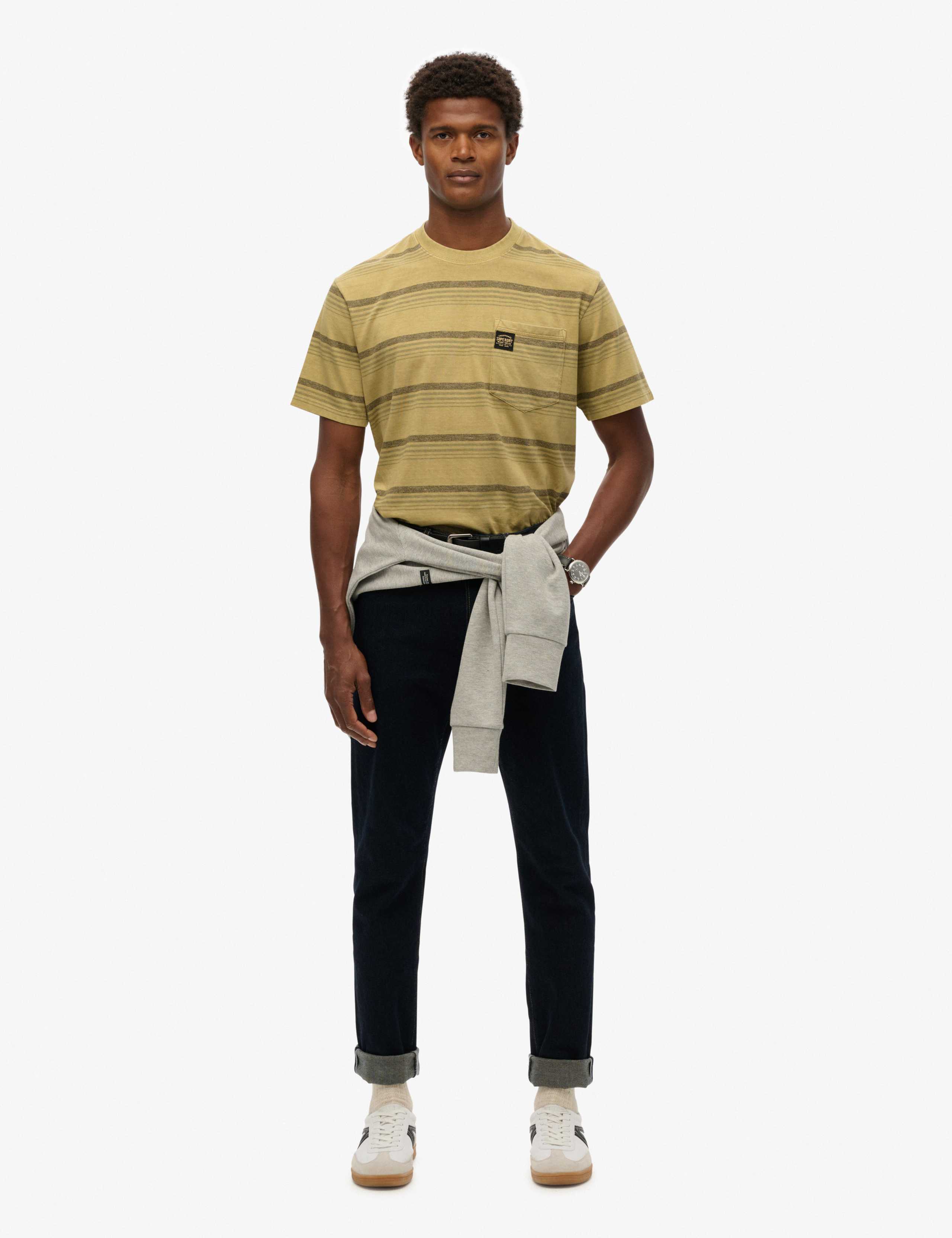 Pure Cotton Striped Crew Neck T-Shirt 3 of 6