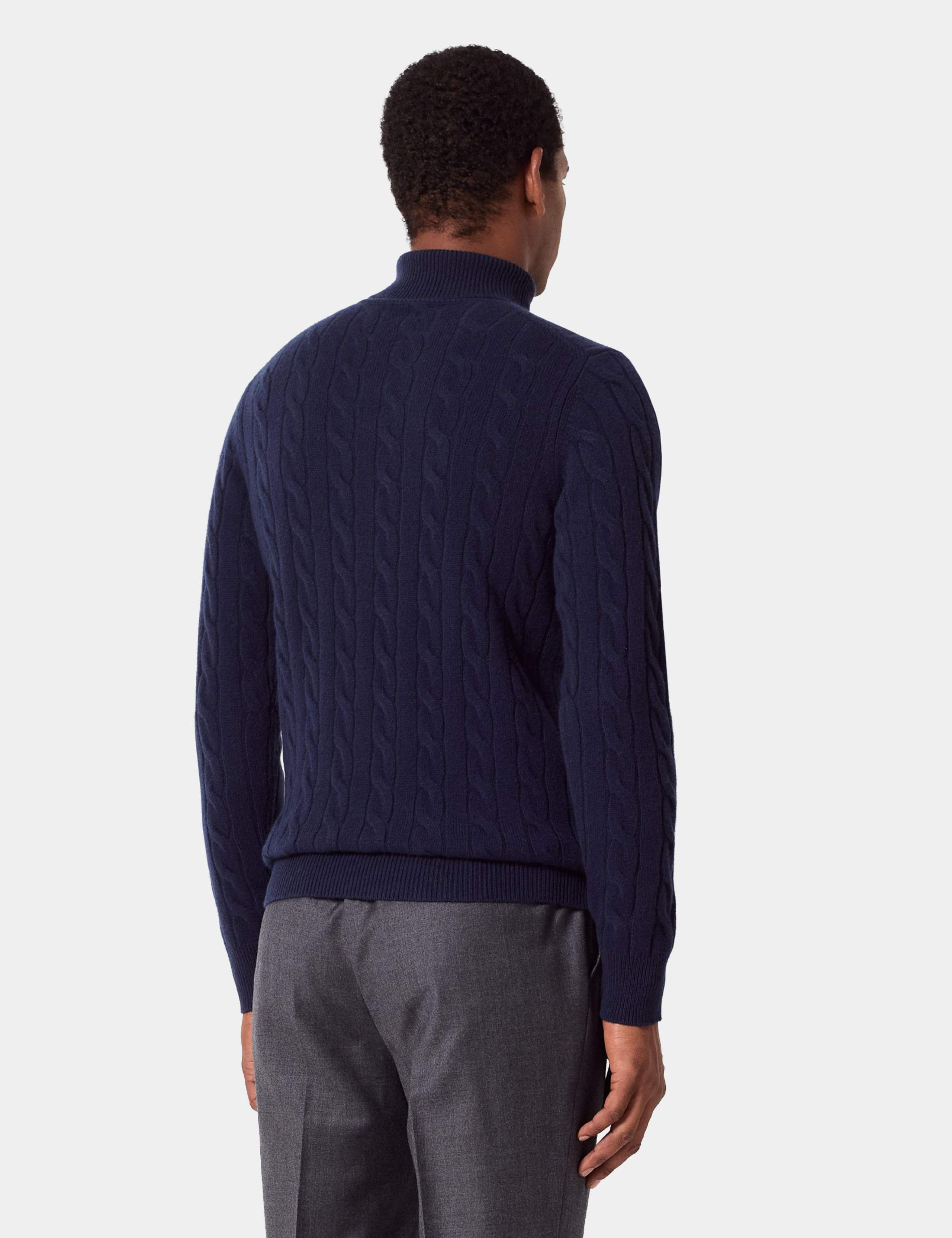 Pure Lambswool Cable Roll Neck Jumper 2 of 2