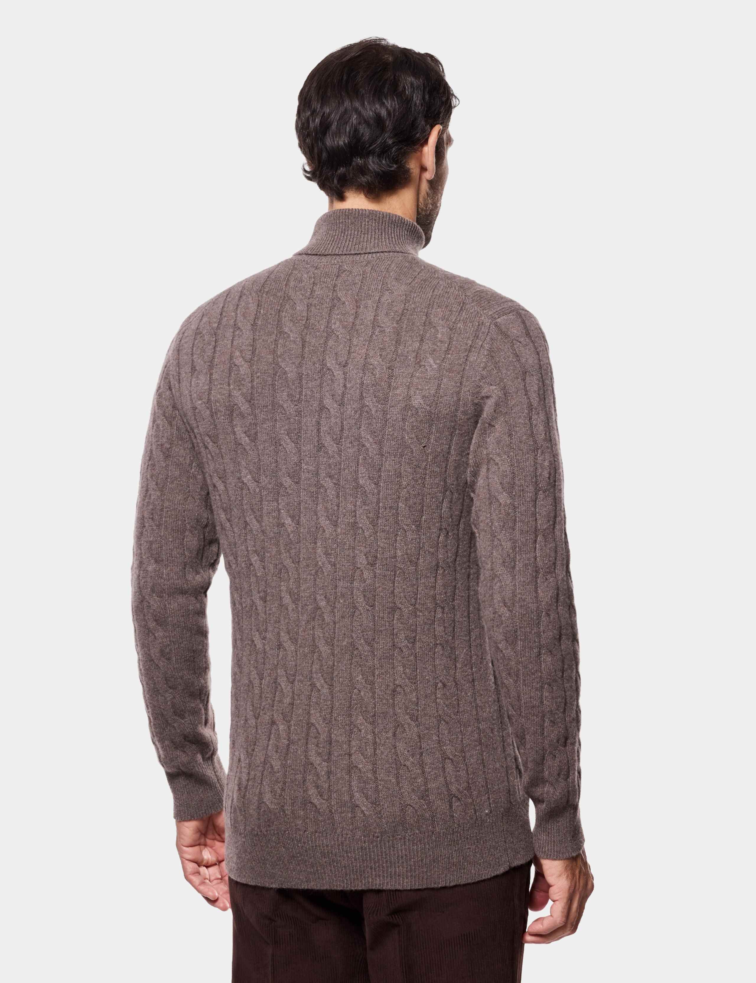 Pure Lambswool Cable Roll Neck Jumper 2 of 2