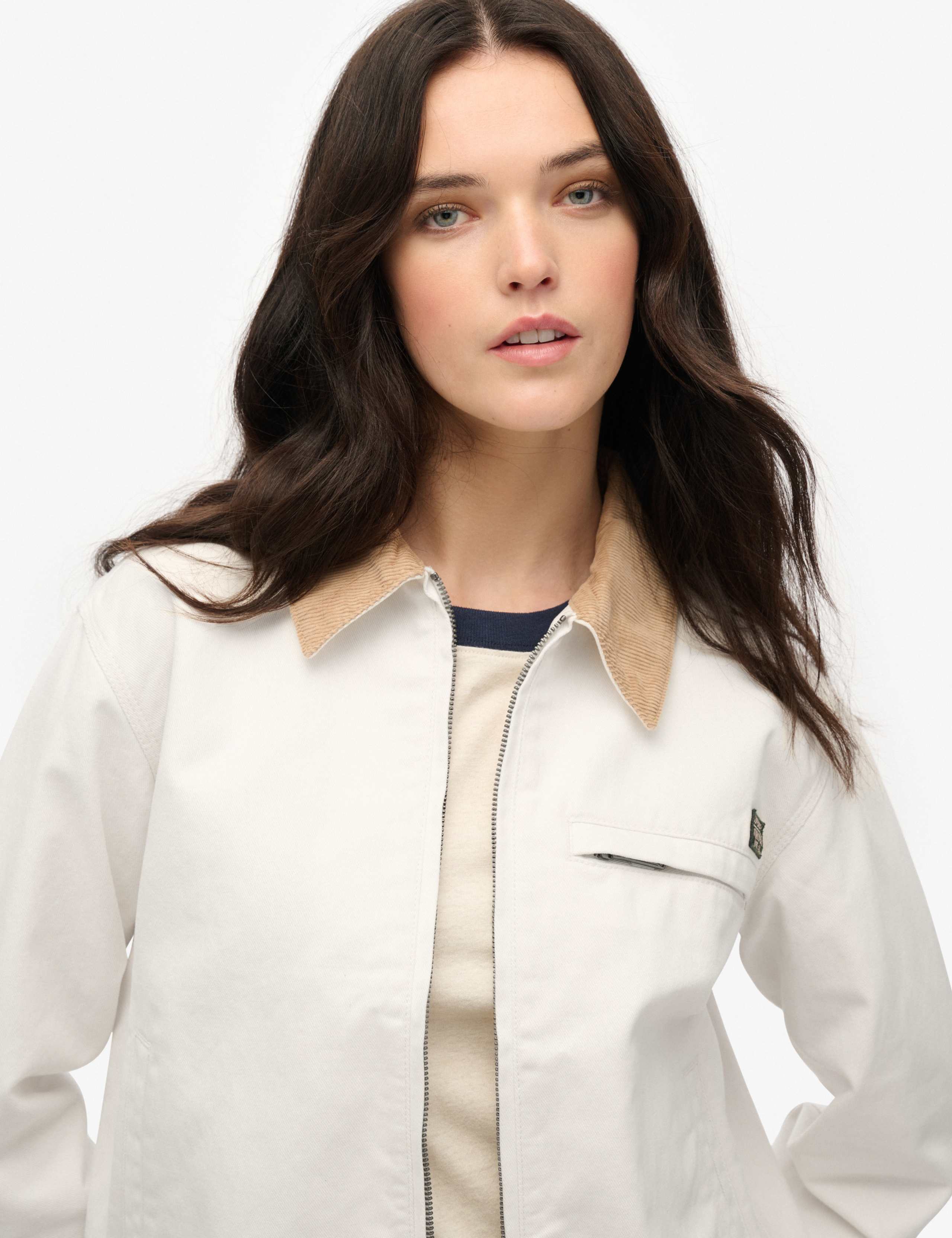 Pure Cotton Cord Collar Relaxed Jacket 4 of 4