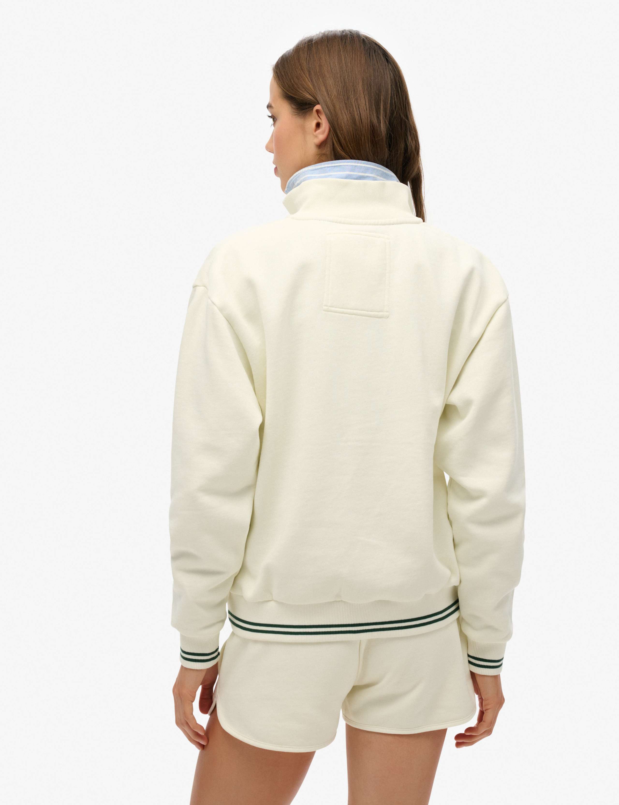 Cotton Rich Embroidered Half Zip Sweatshirt 2 of 4