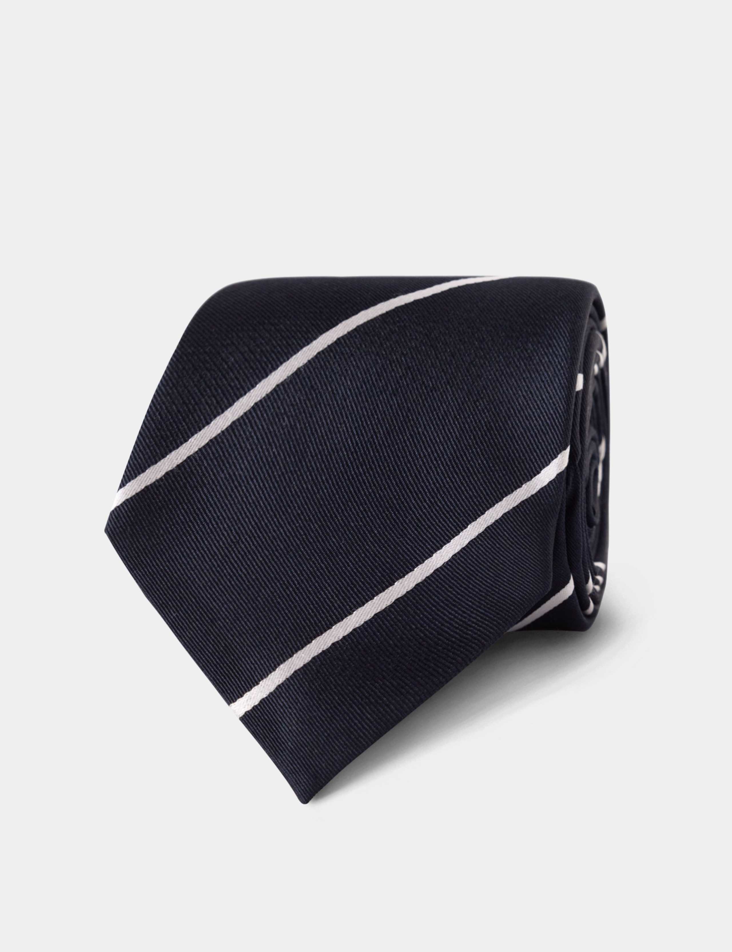 Striped Pure Silk Tie 2 of 2