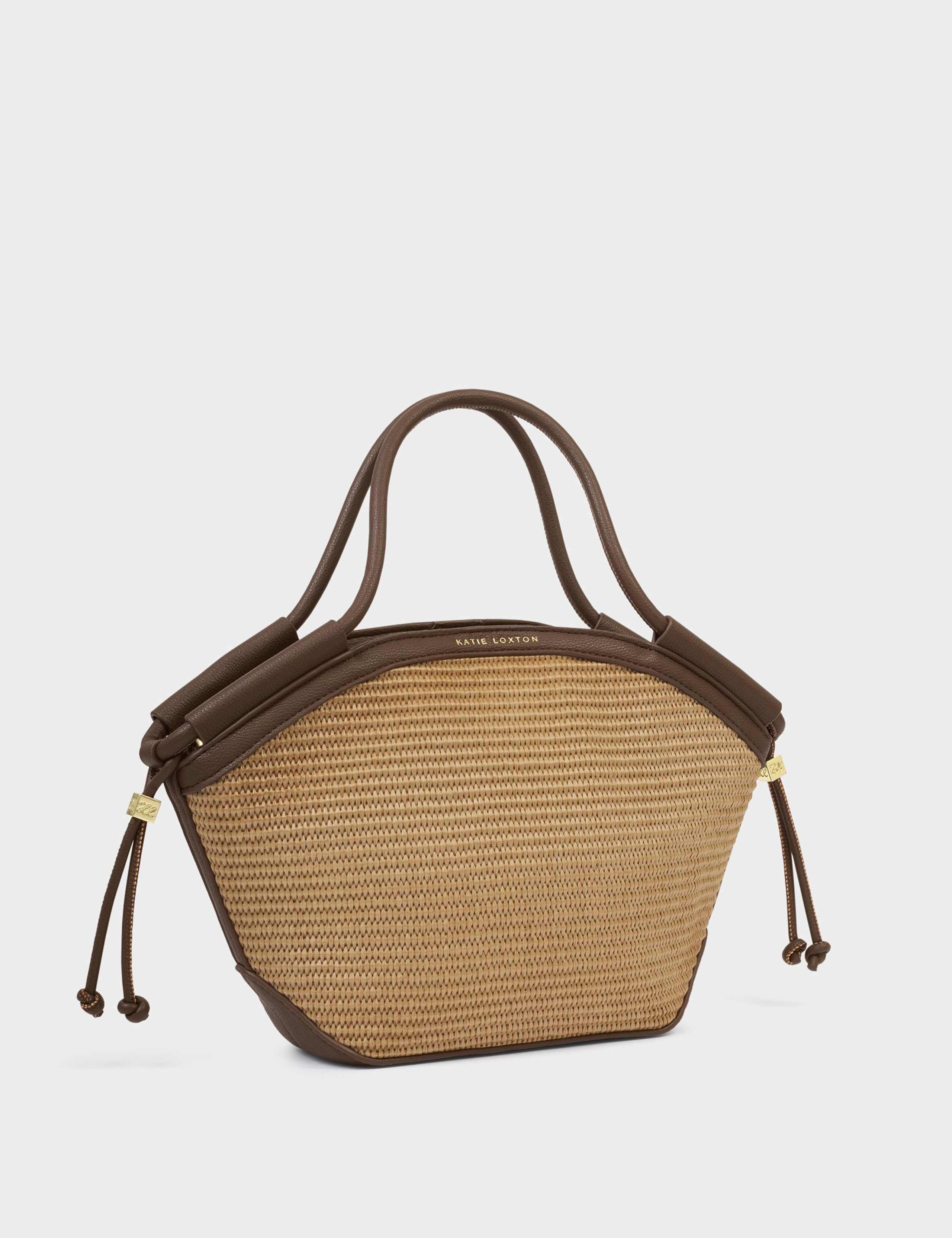 Raffia Woven Top Handle Tote Grab Bag 3 of 6