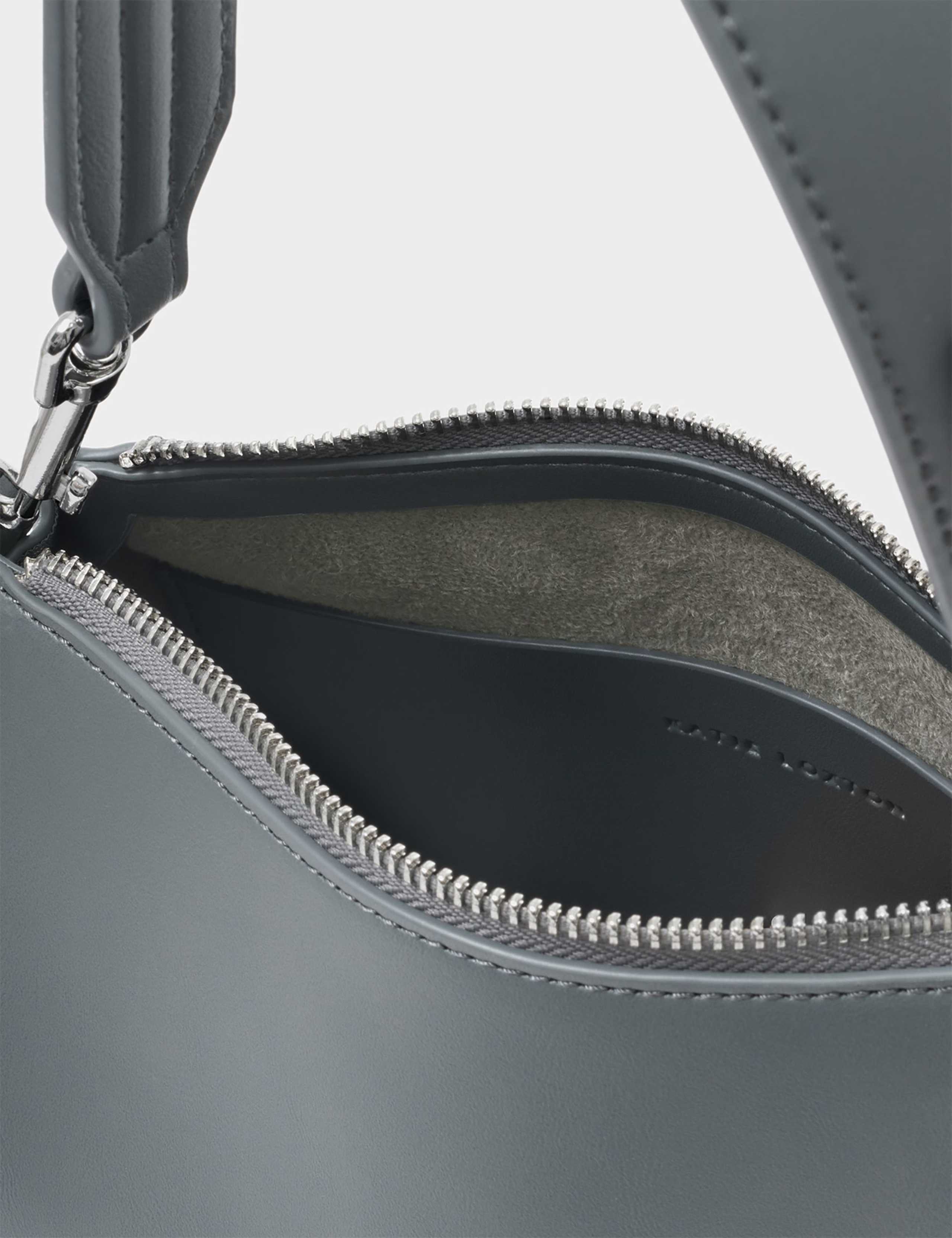 Faux Leather Top Handle Cross Body Bag 5 of 6