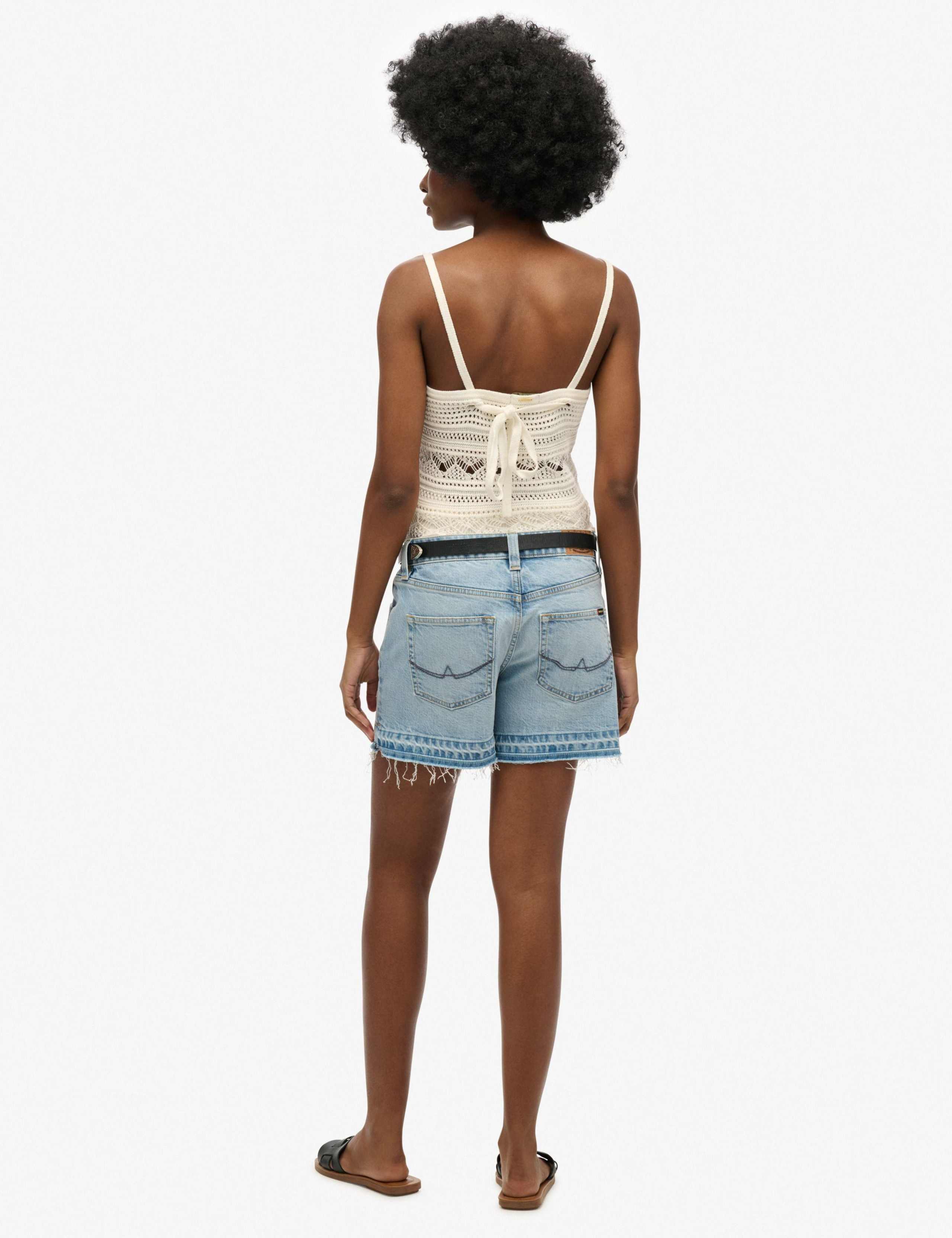 Denim Cut Off Shorts 4 of 5
