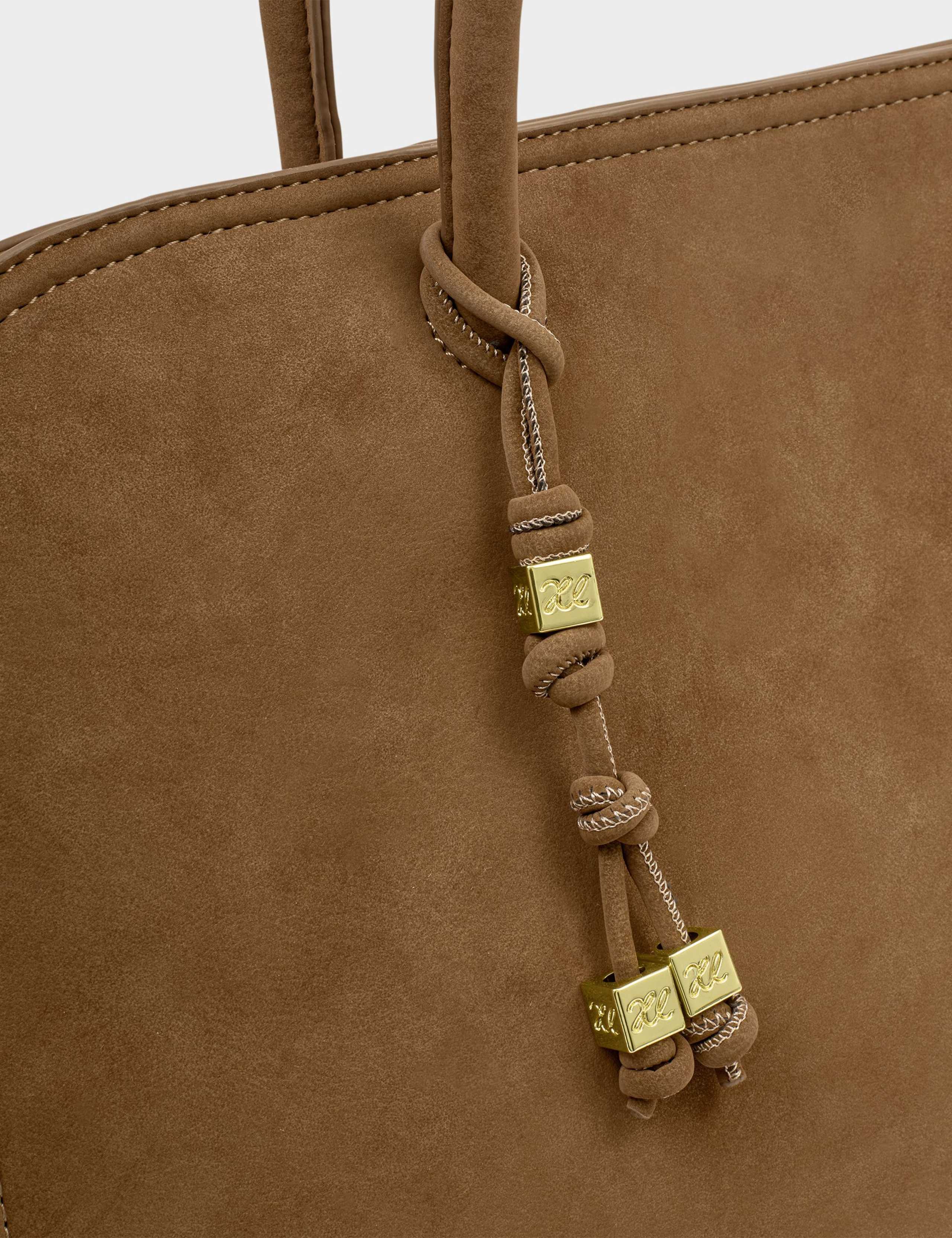 Suedette Shoulder Tote Bag 5 of 6