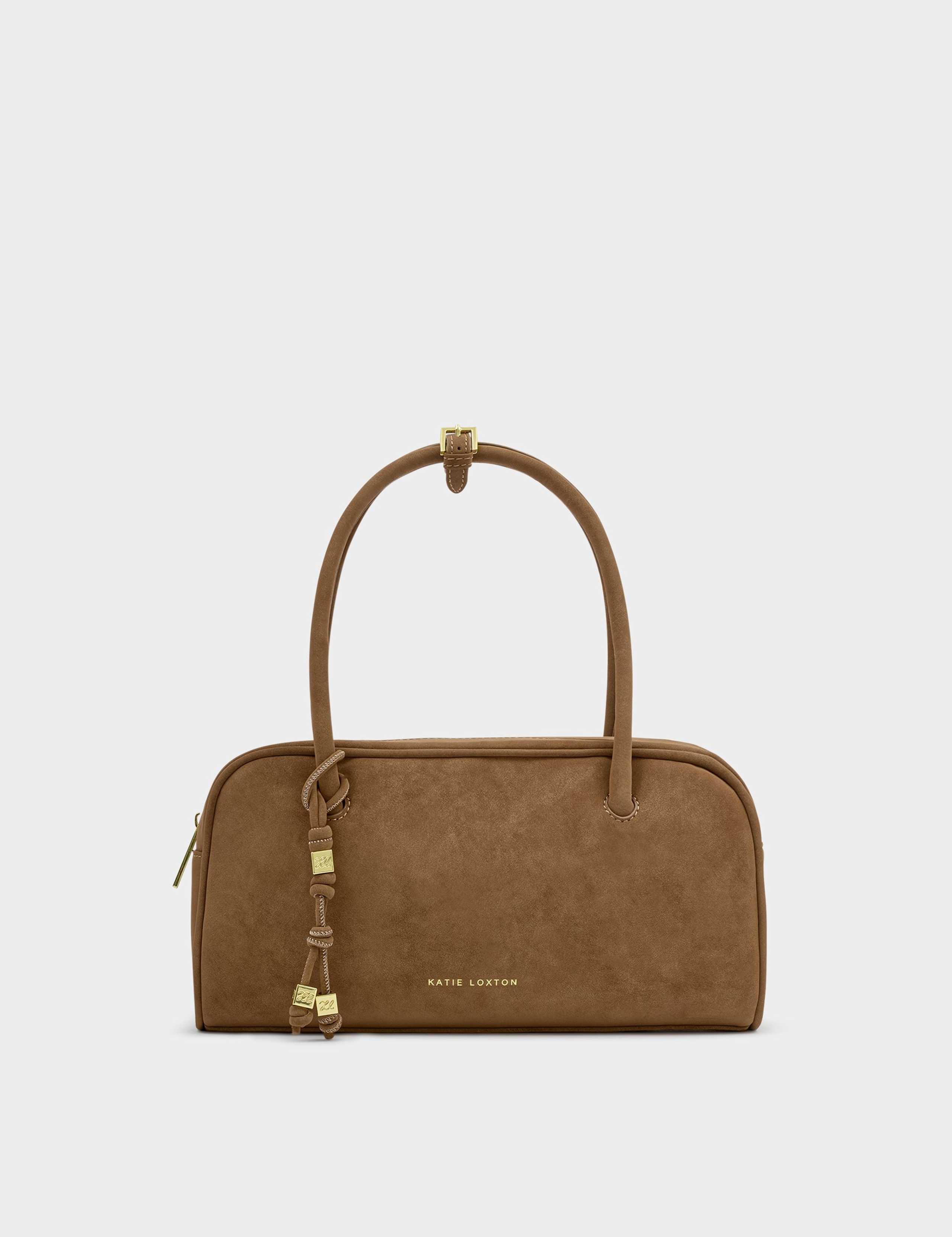 Suedette Top Handle Bowling Bag 2 of 6