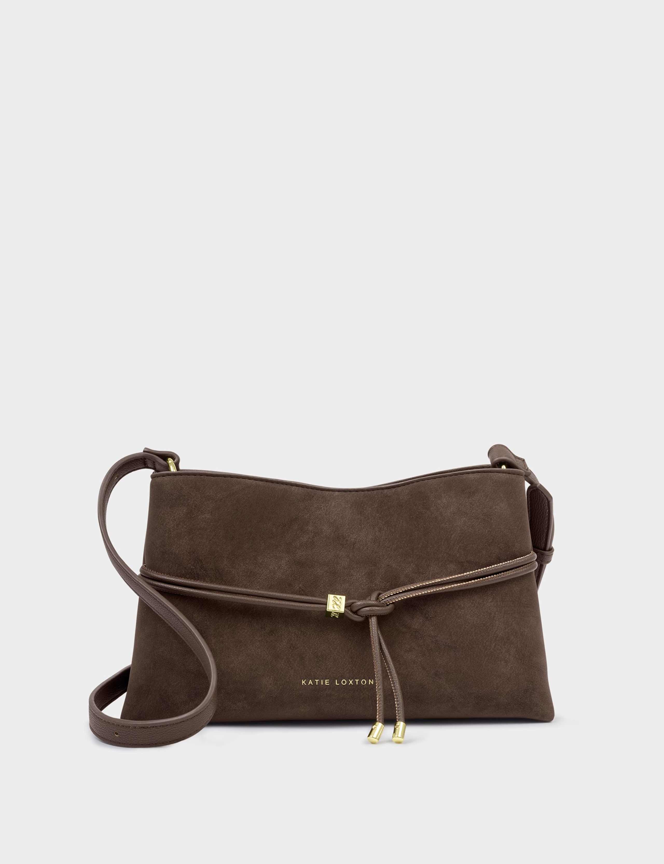 Faux Suede Shoulder Cross Body Bag 2 of 6