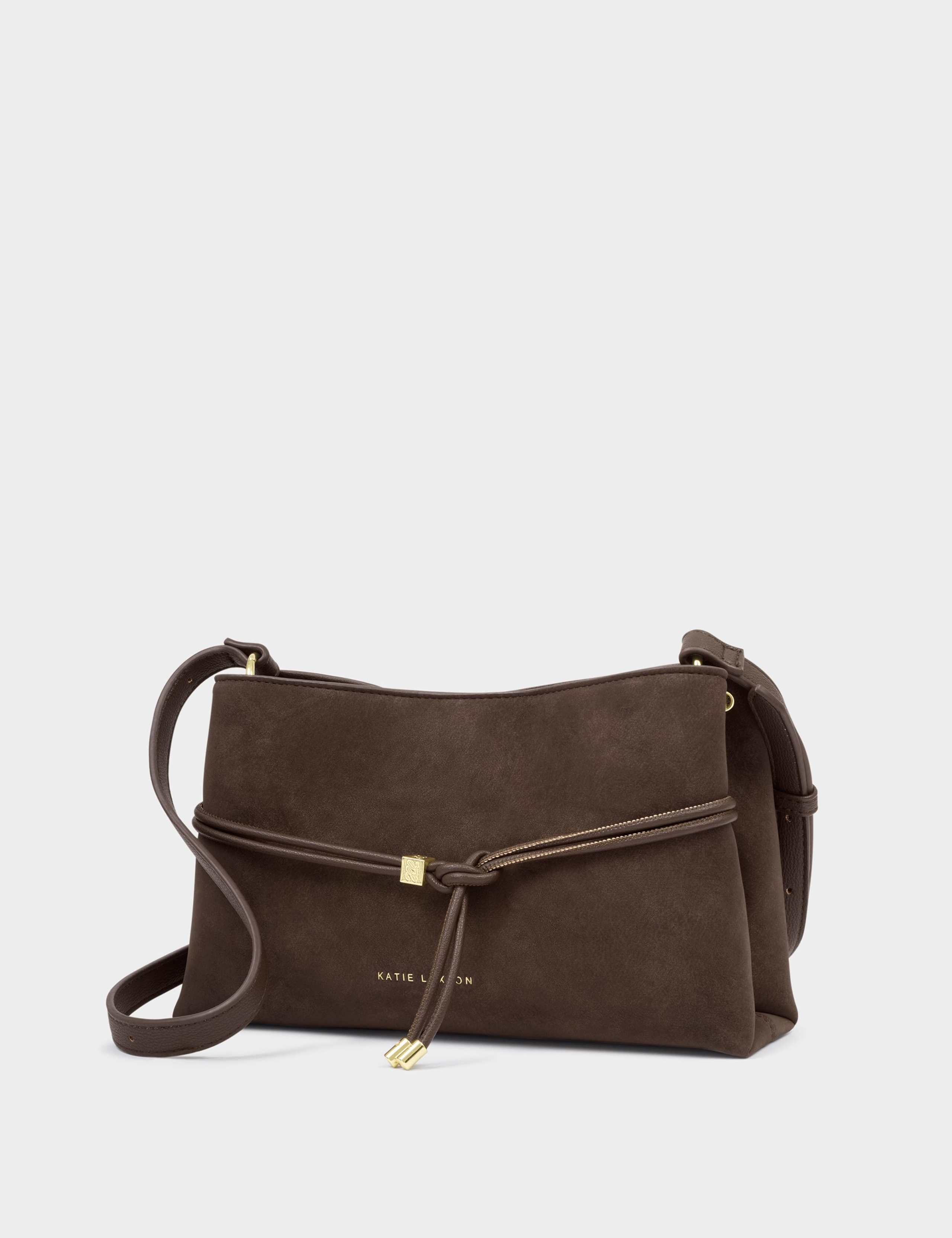 Faux Suede Shoulder Cross Body Bag 3 of 6