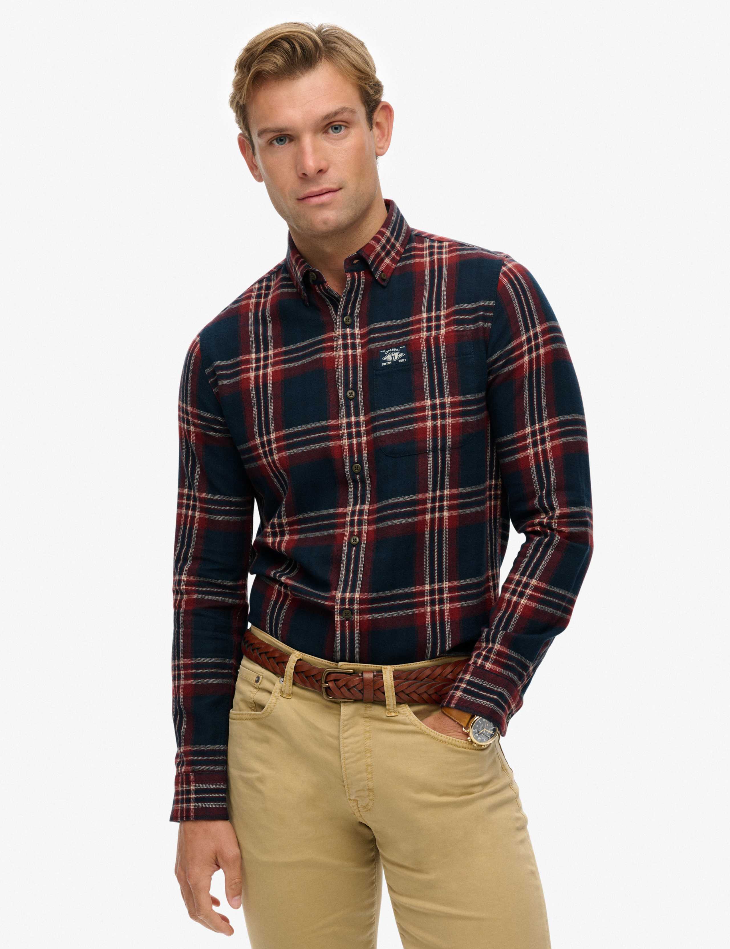 Regular Fit Pure Cotton Checked Flannel Shirt 1 of 2