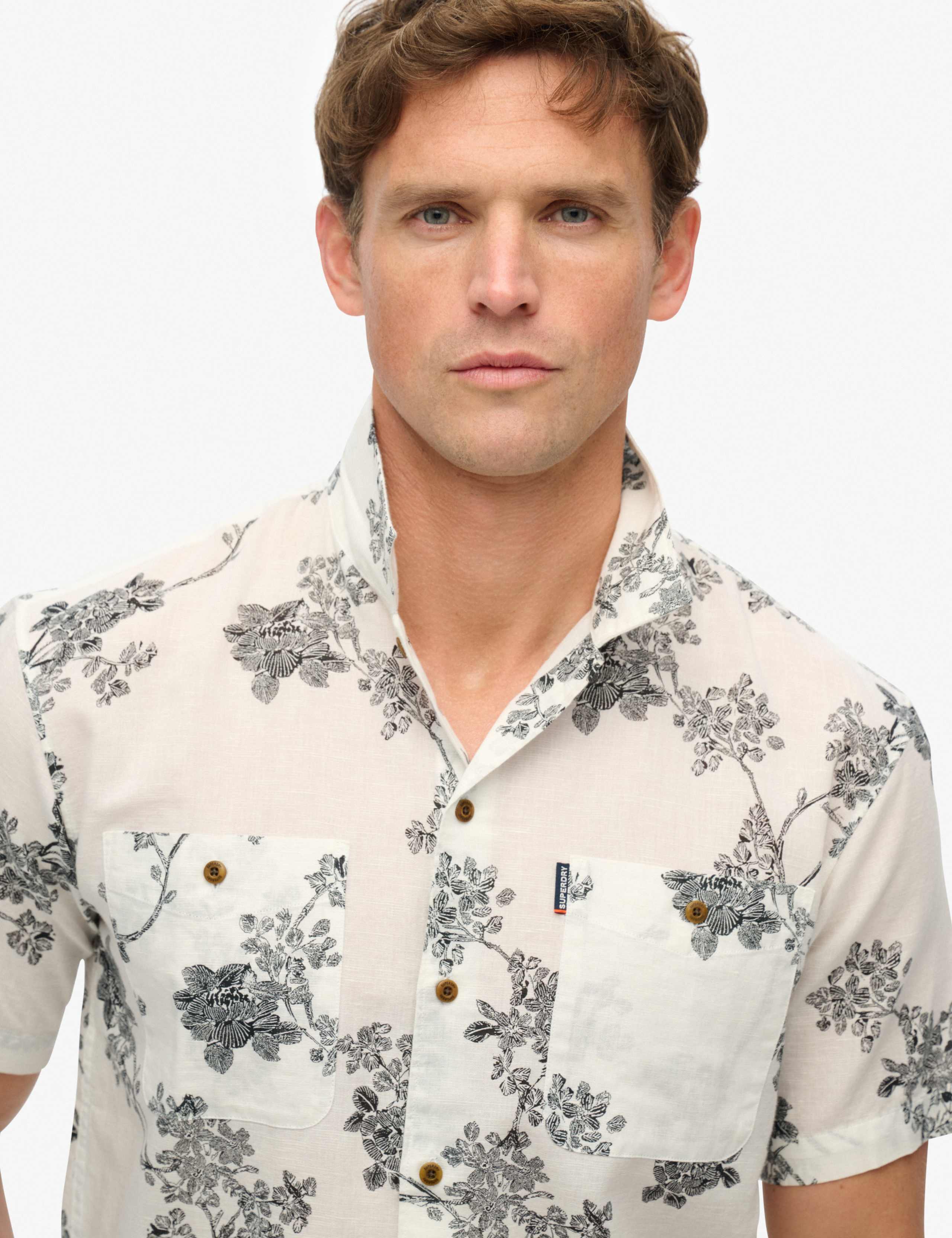 Relaxed Fit Cotton Linen Hawaiian Shirt 4 of 5
