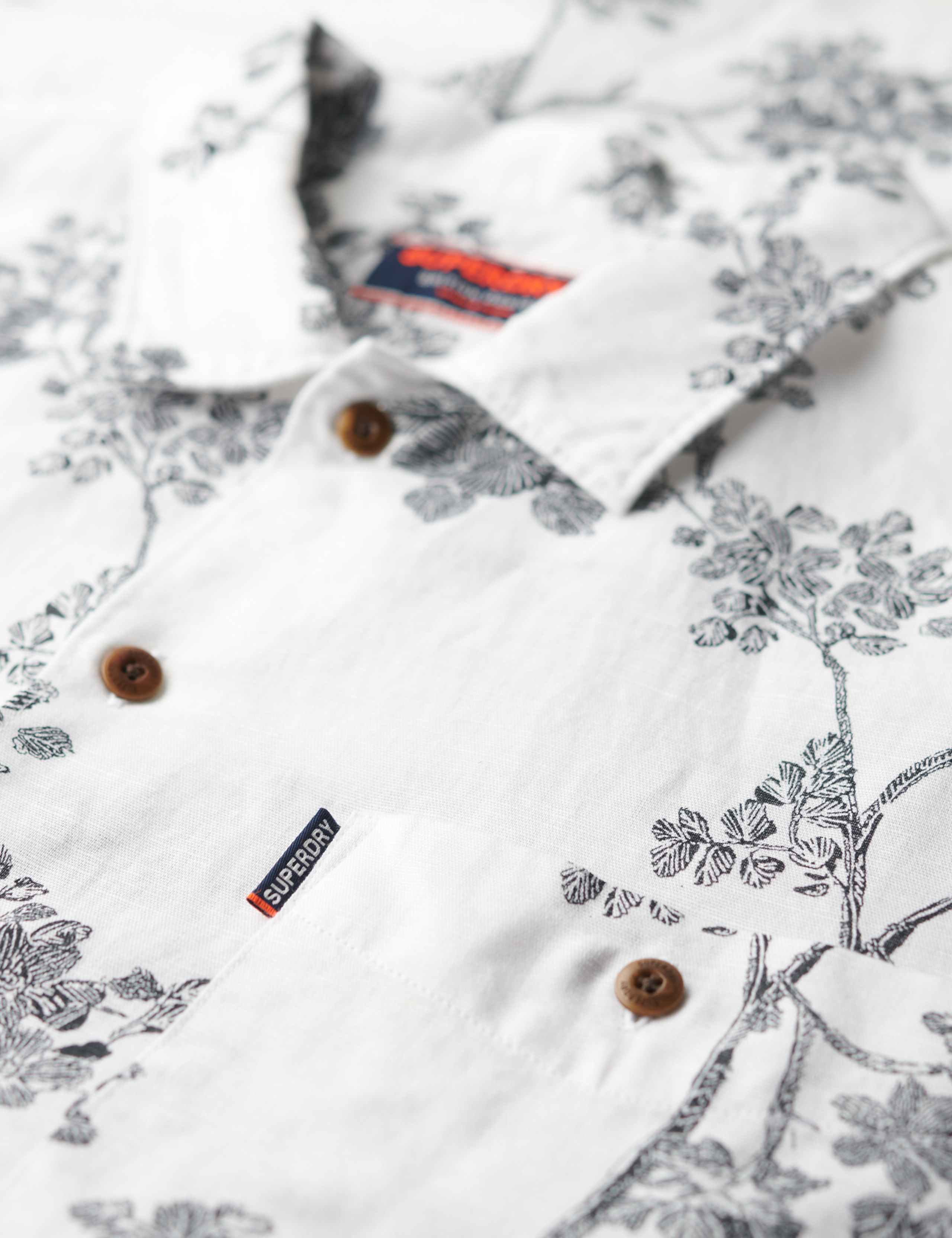 Relaxed Fit Cotton Linen Hawaiian Shirt 5 of 5