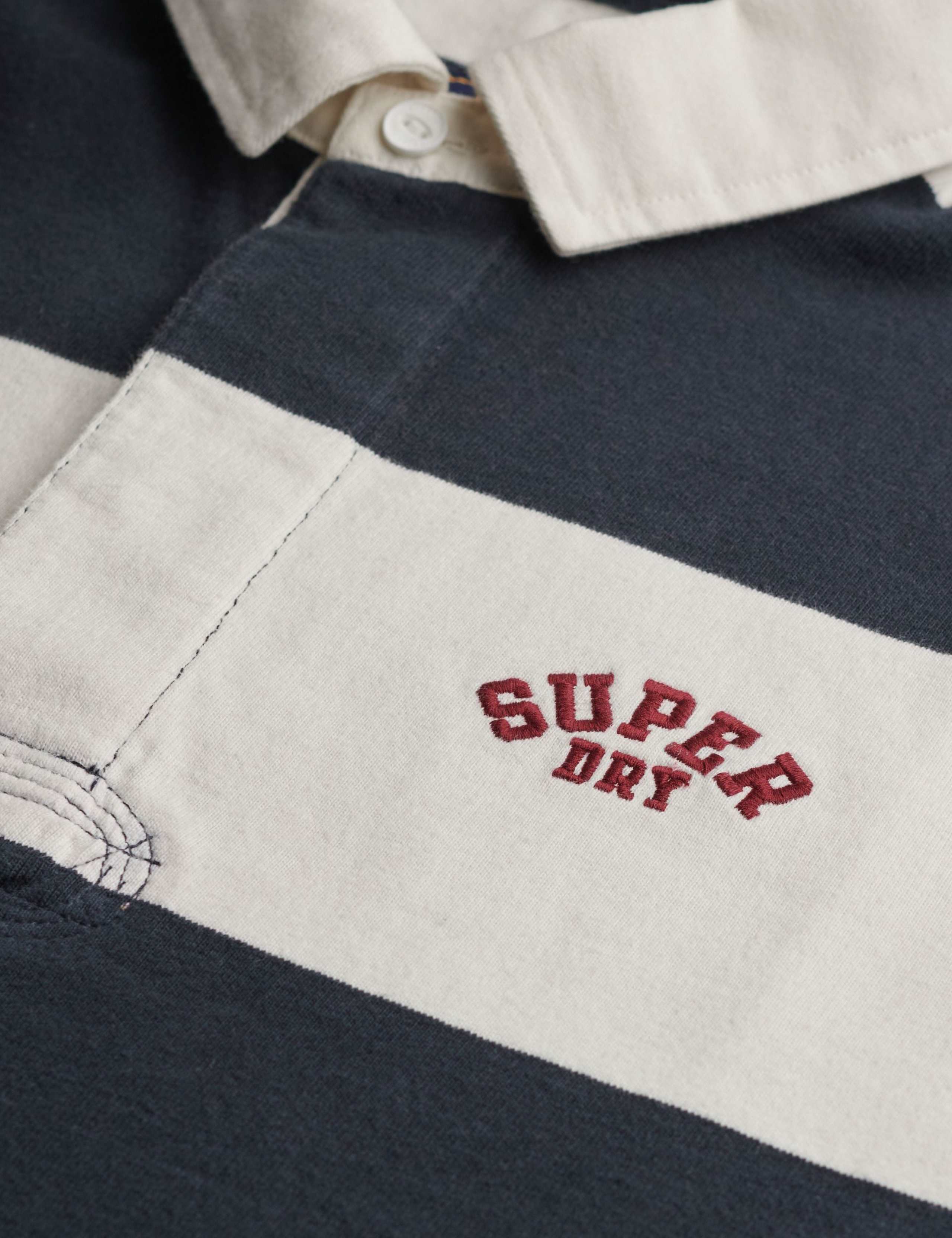 Pure Cotton Striped Long Sleeve Rugby Top 2 of 2