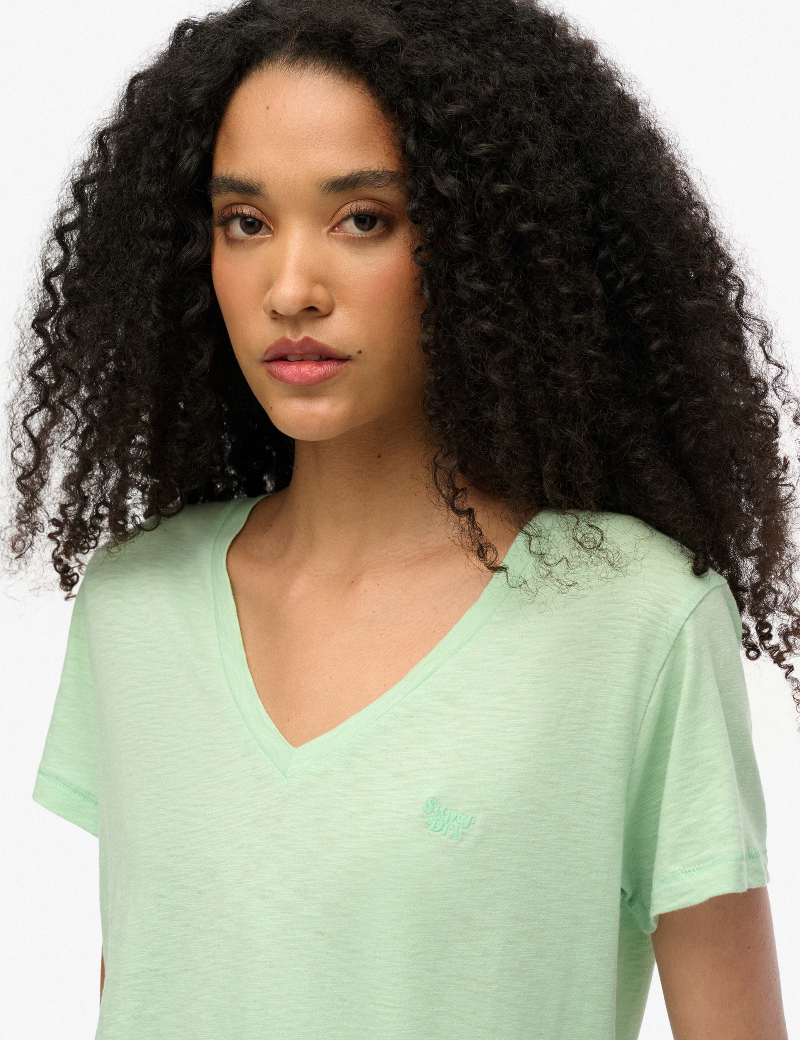 Cotton Rich Embroidered Scoop Neck T-Shirt 5 of 6