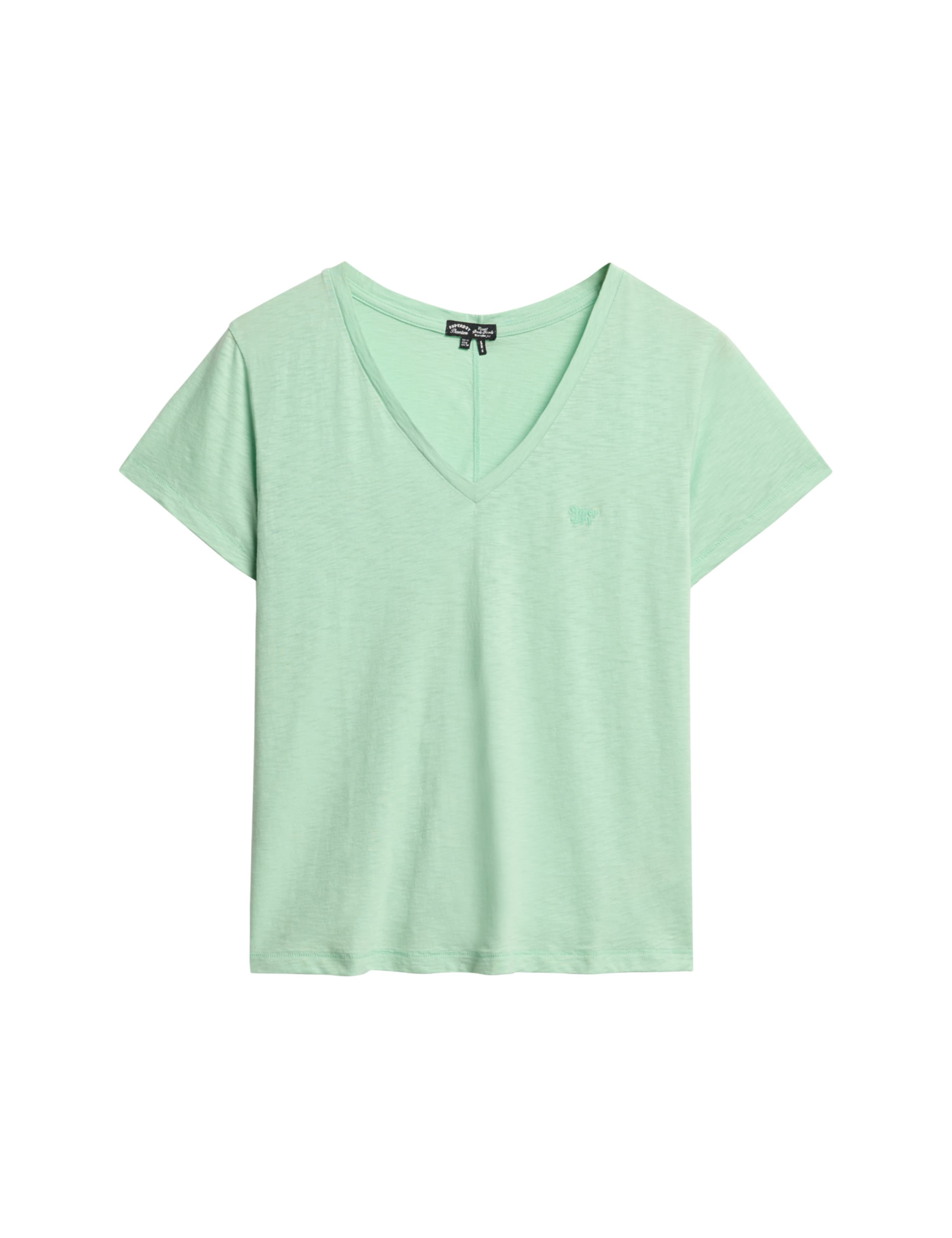 Cotton Rich Embroidered Scoop Neck T-Shirt 2 of 6