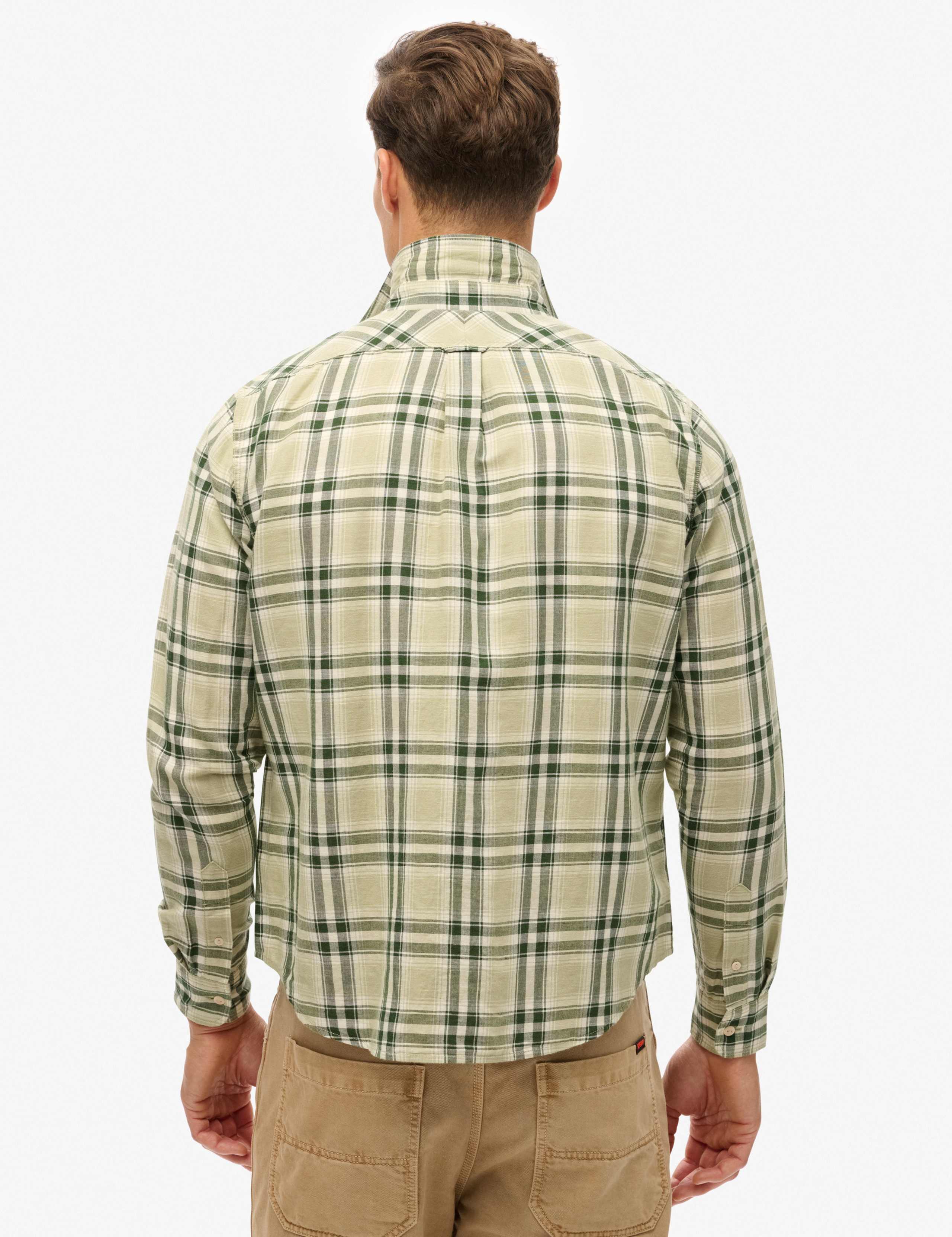Cotton Linen Blend Check Shirt 3 of 6