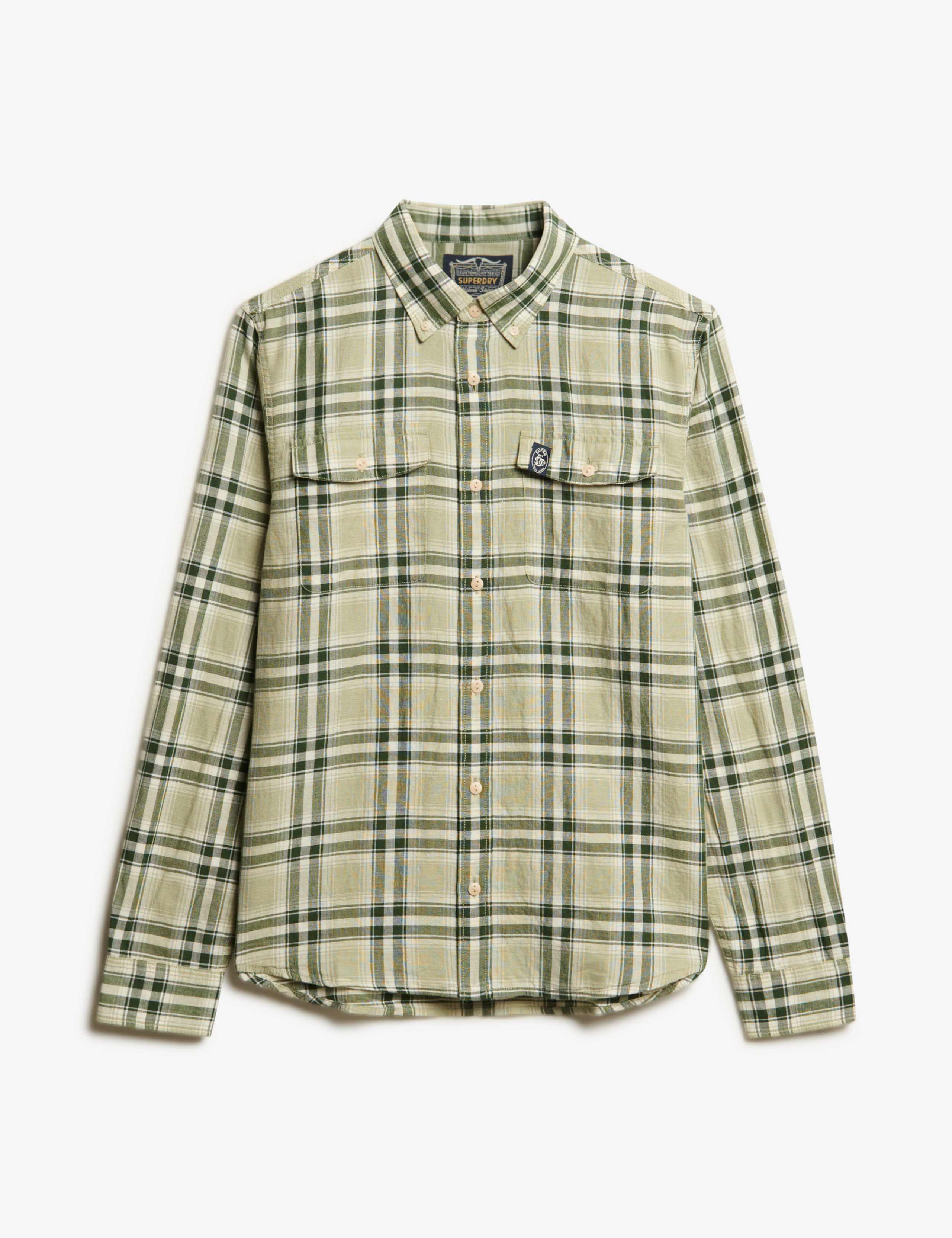 Cotton Linen Blend Check Shirt 2 of 6