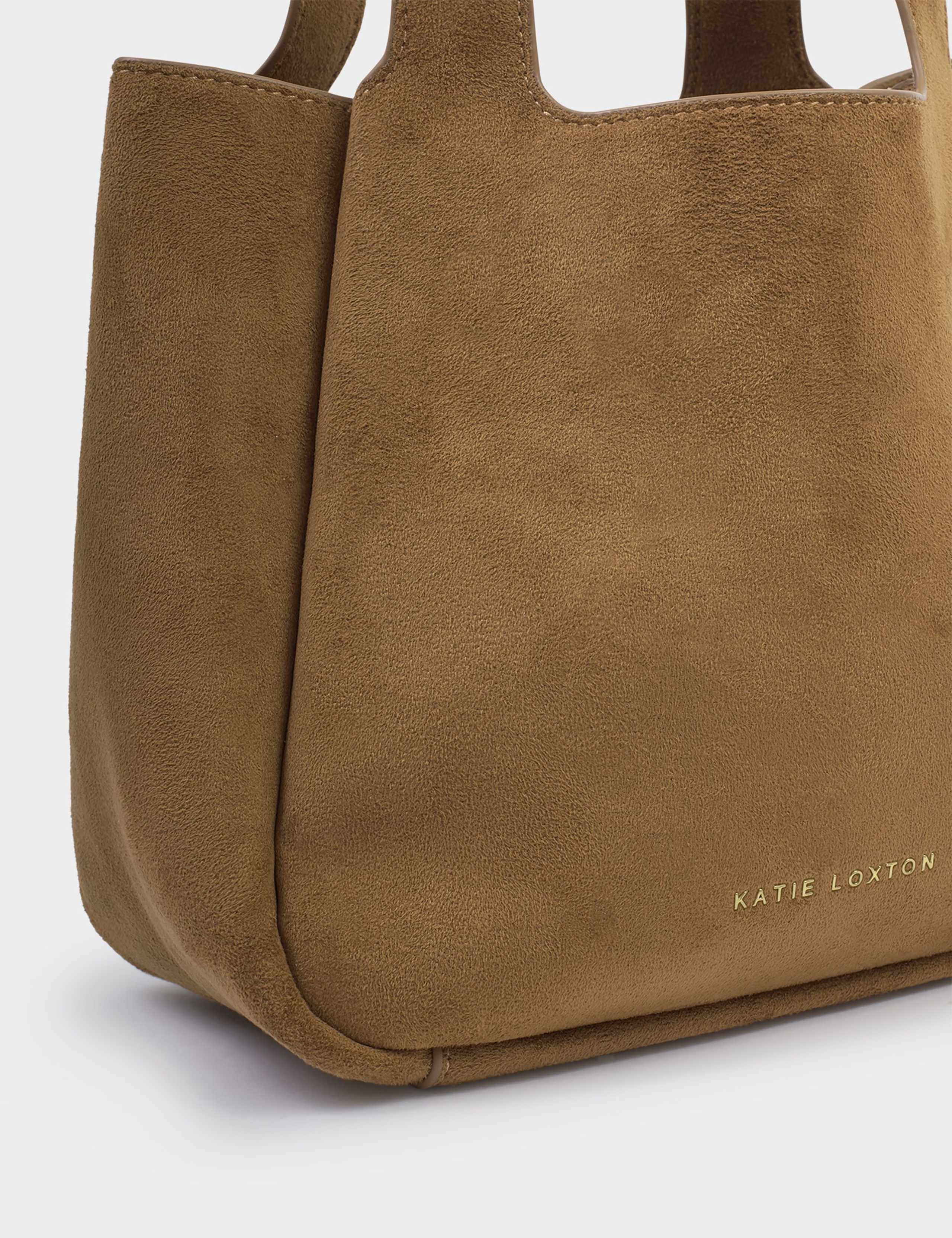 Faux Suede Top Handle Grab Bag 4 of 6