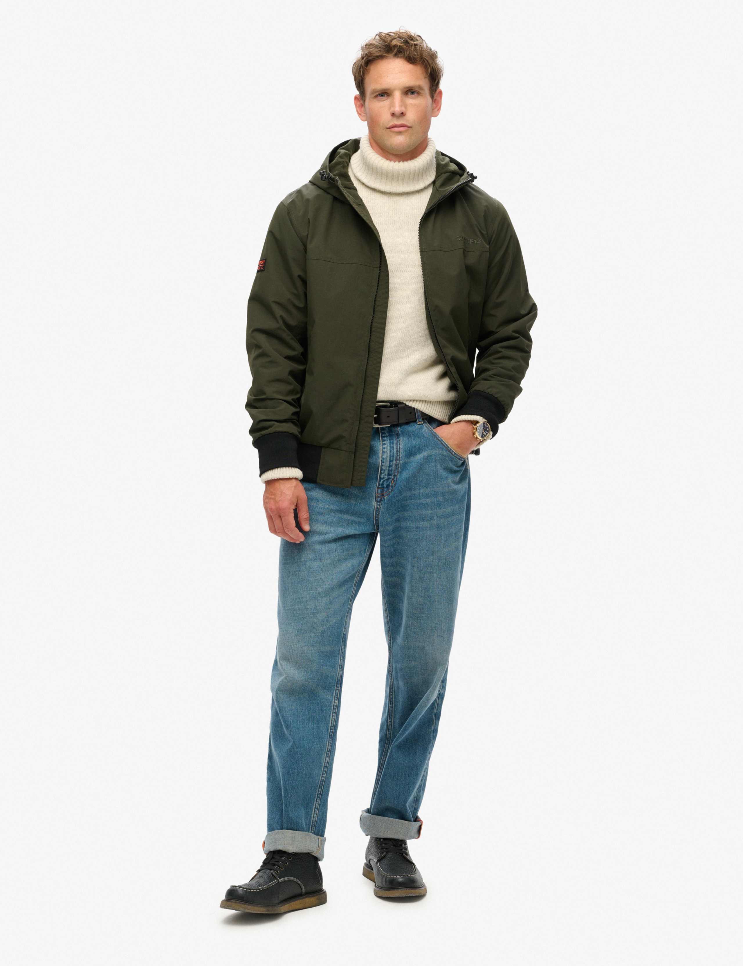 Relaxed Fit Surplus Hooded Bomber Jacket 5 of 7