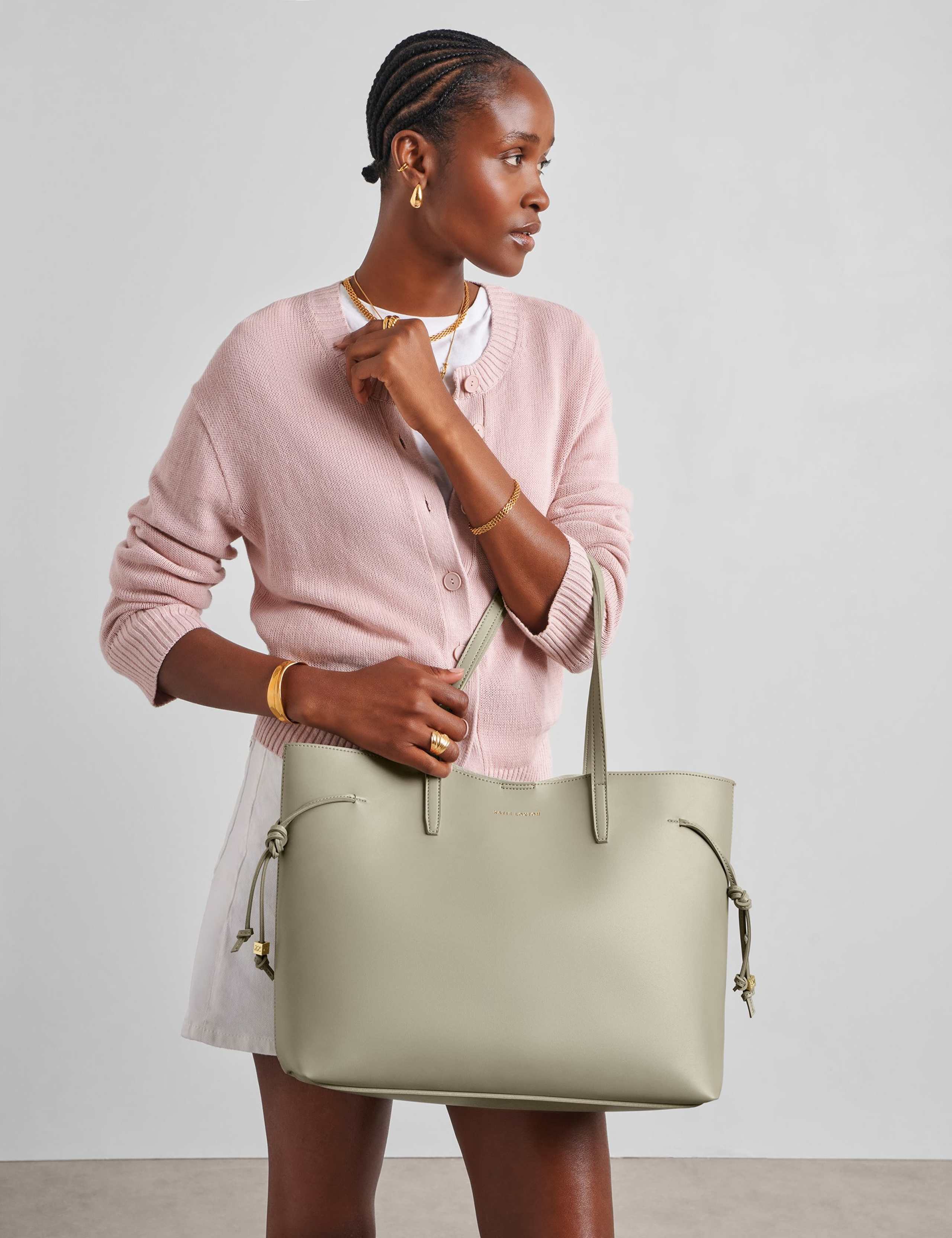 Personalised Faux Leather Drawstring Tote Bag 3 of 6