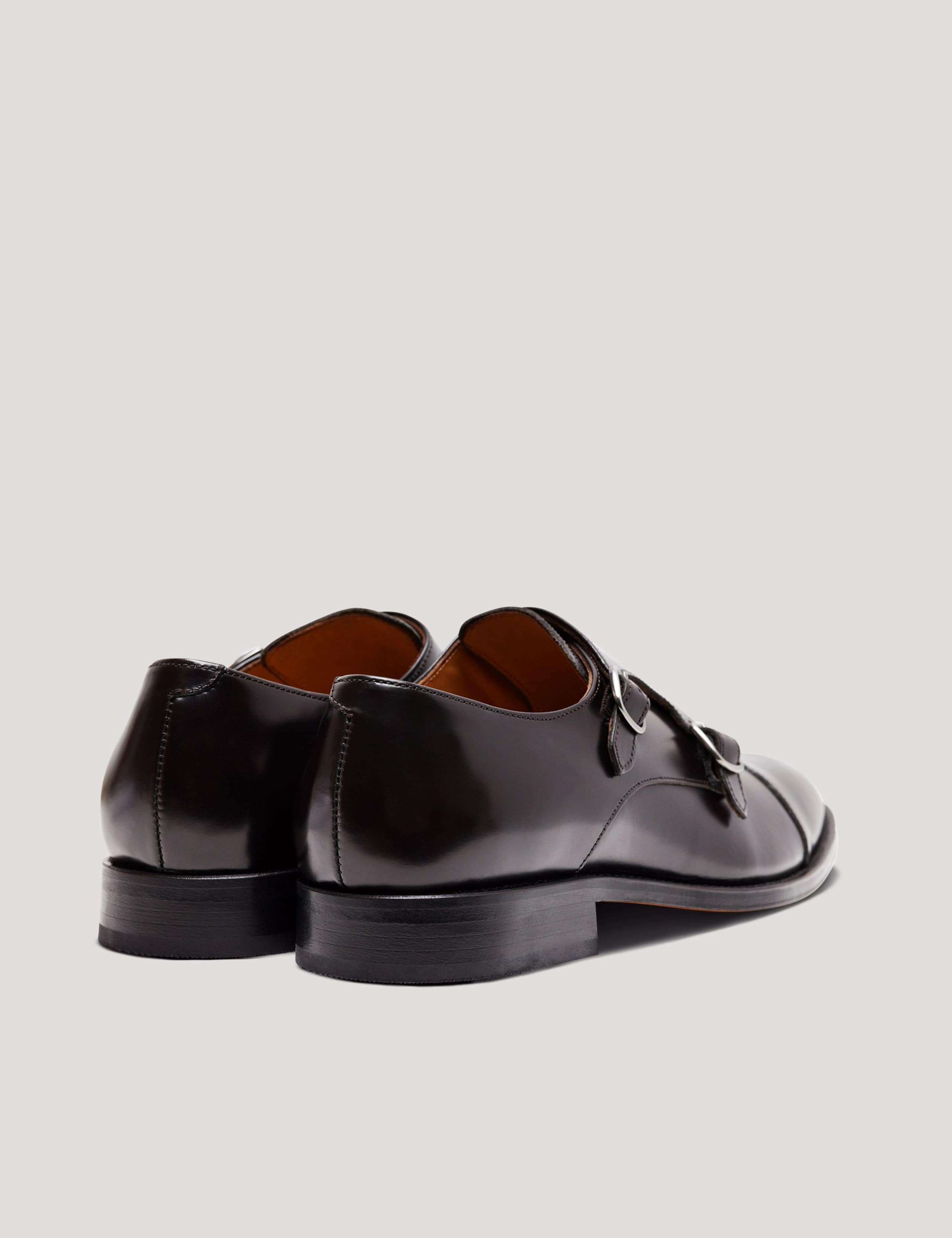 Leather Double Monk Strap Shoes 3 of 3