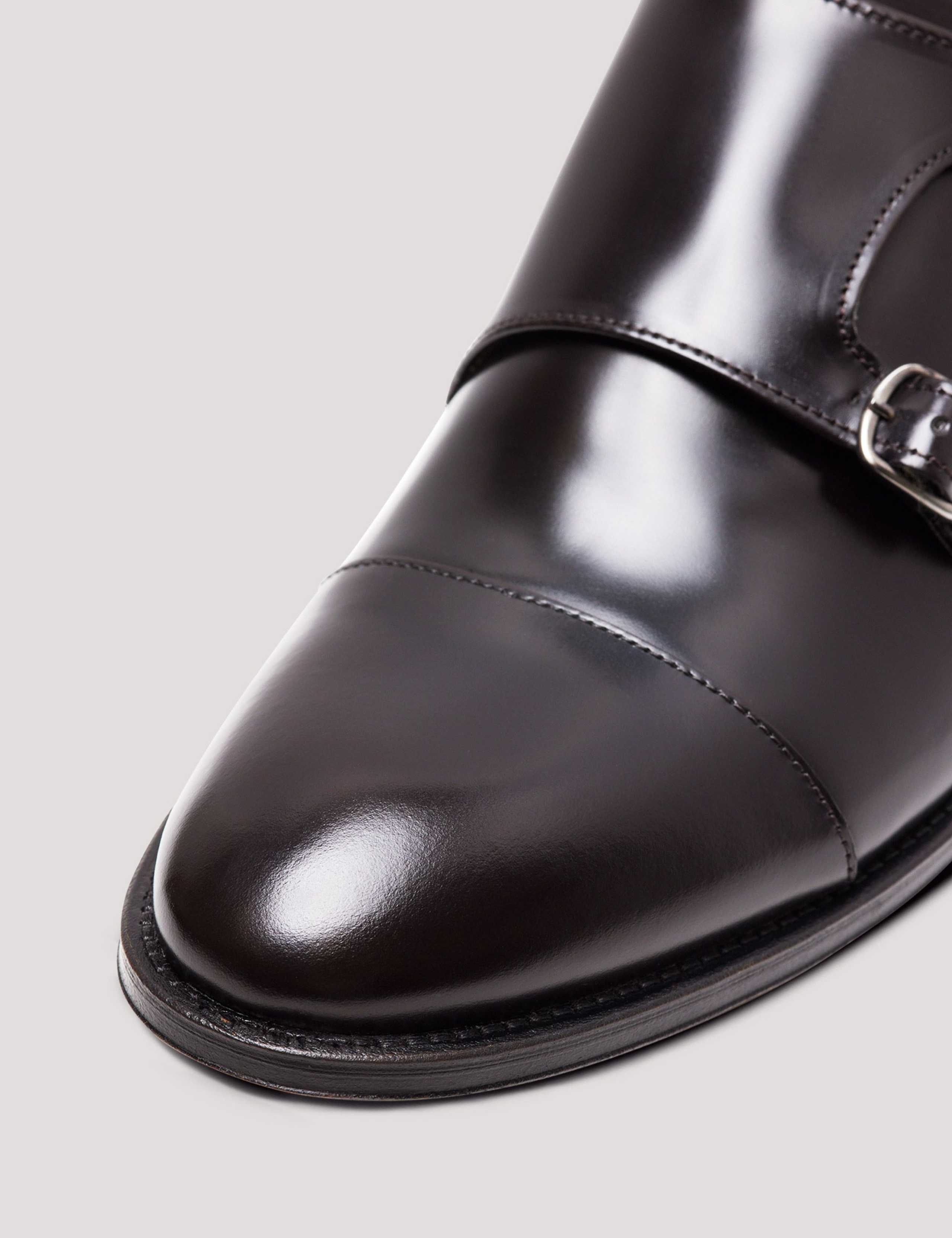 Leather Double Monk Strap Shoes 2 of 3