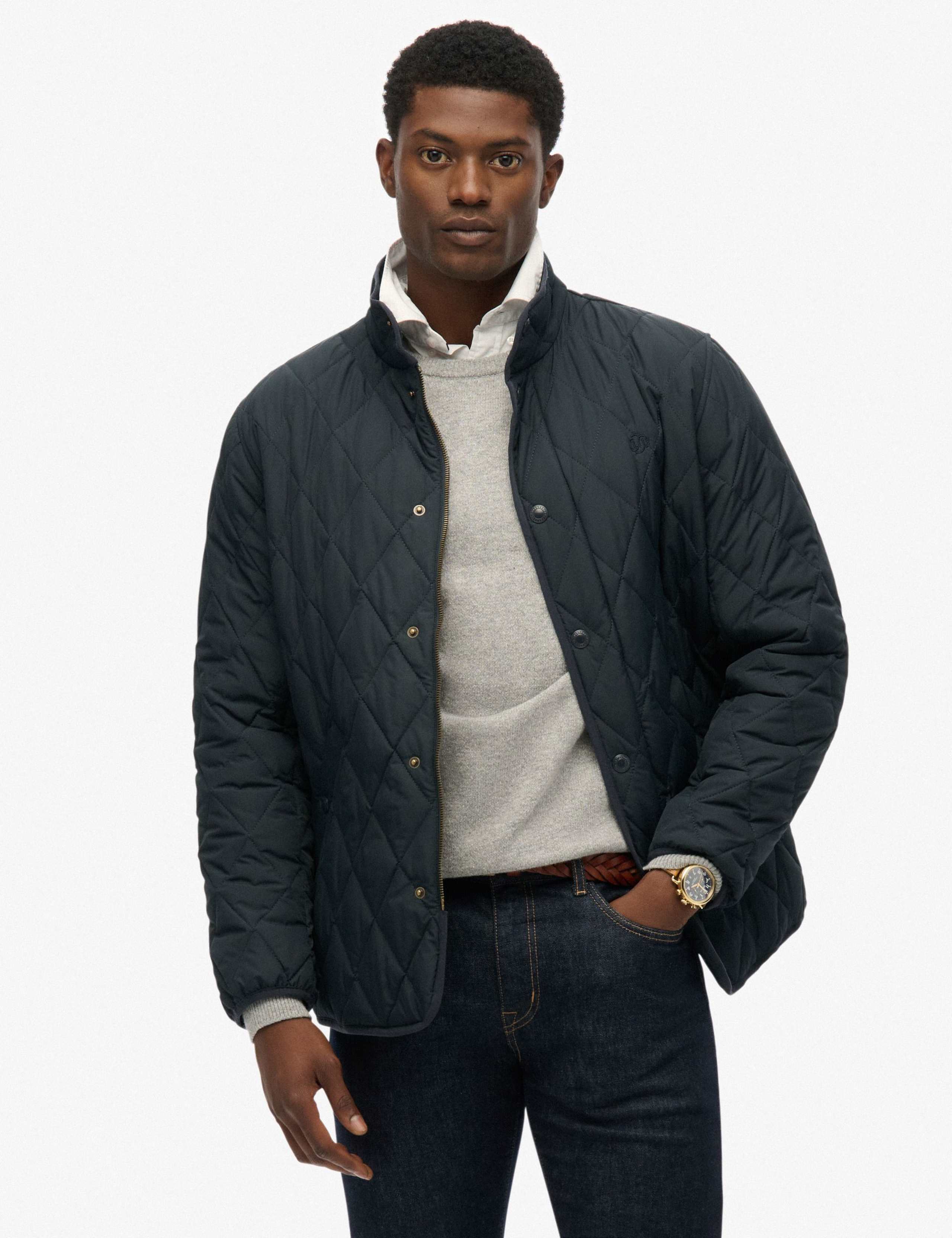 Slim Fit Quilted Funnel Neck Estate Jacket 1 of 9