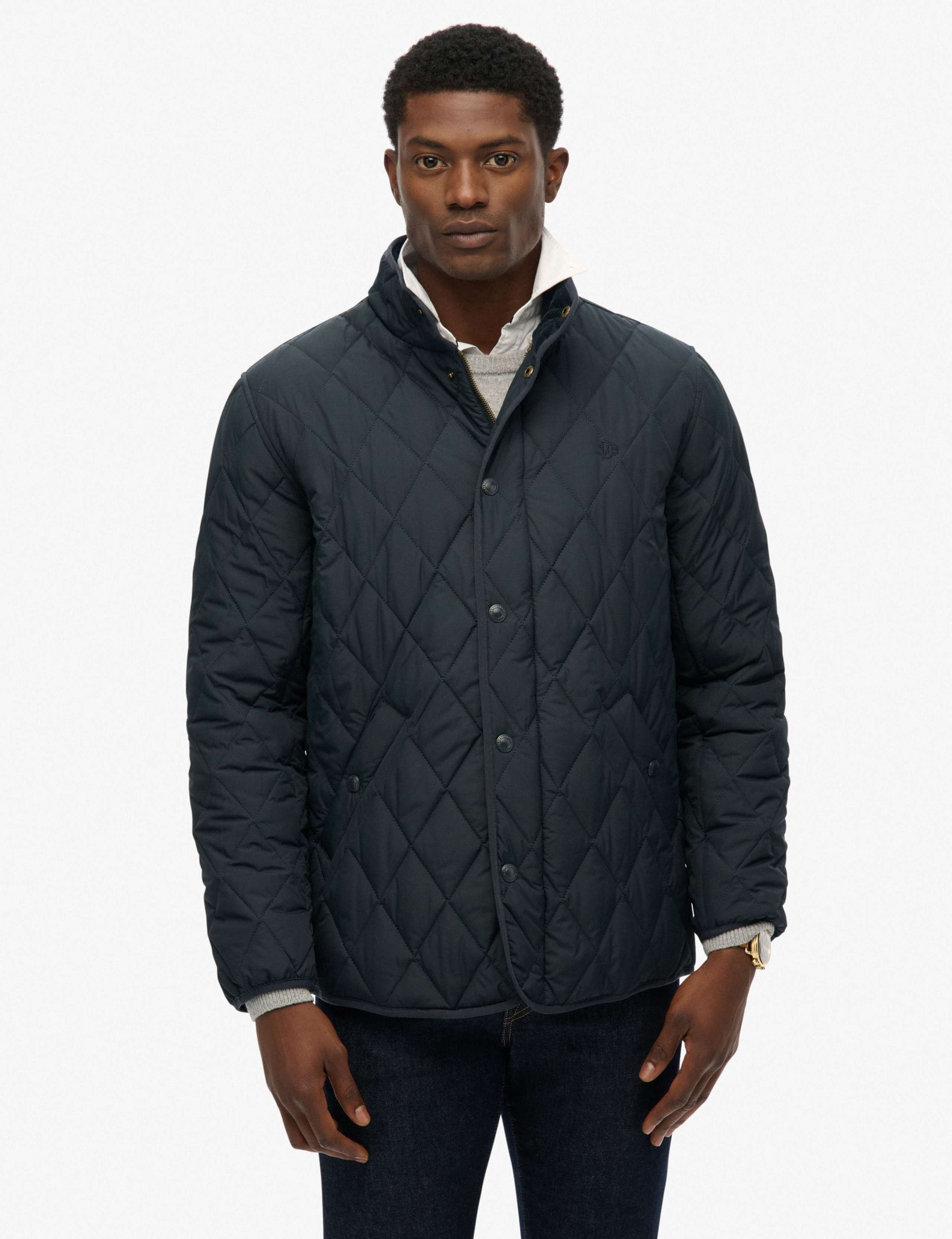 Slim Fit Quilted Funnel Neck Estate Jacket 3 of 9