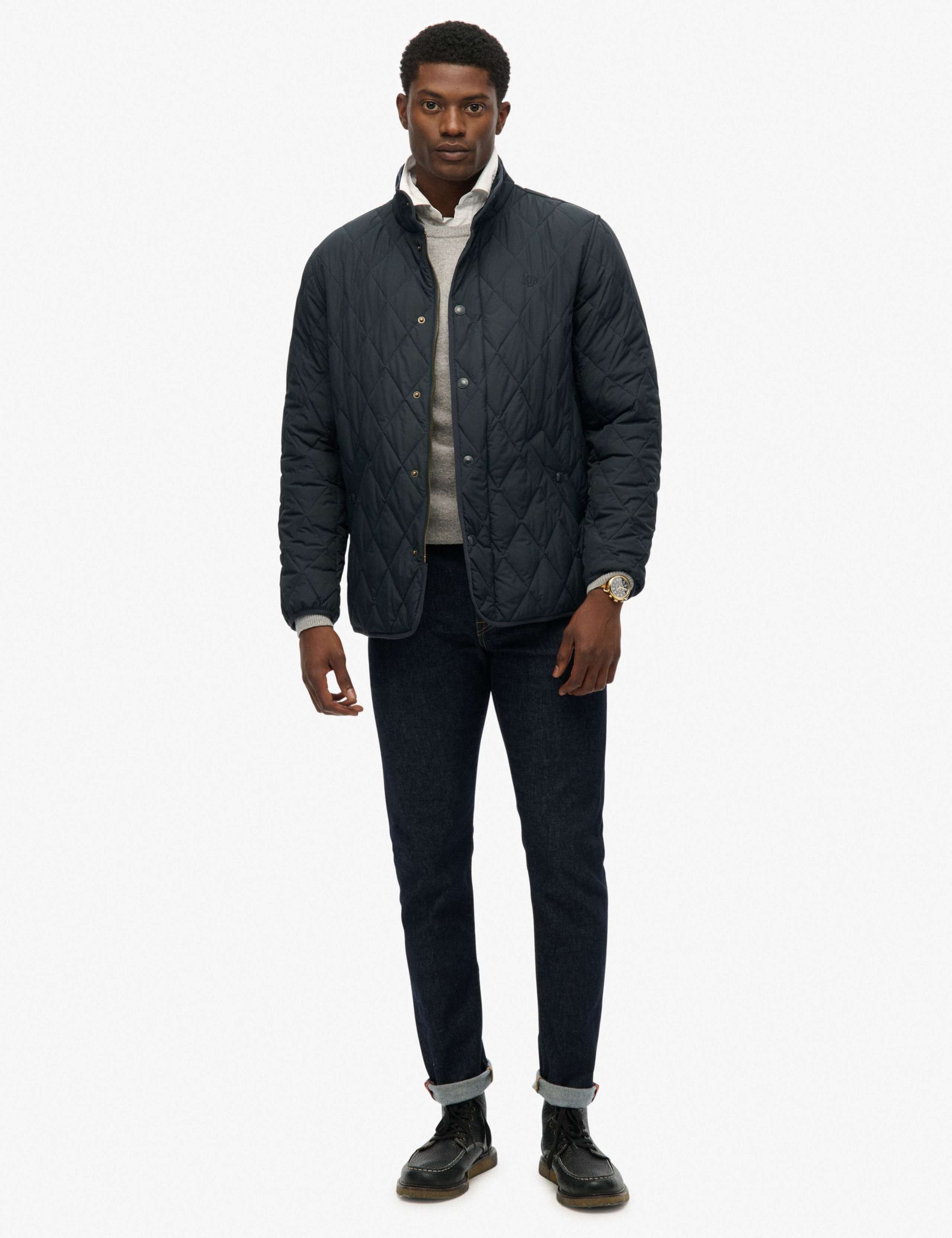 Slim Fit Quilted Funnel Neck Estate Jacket 7 of 9