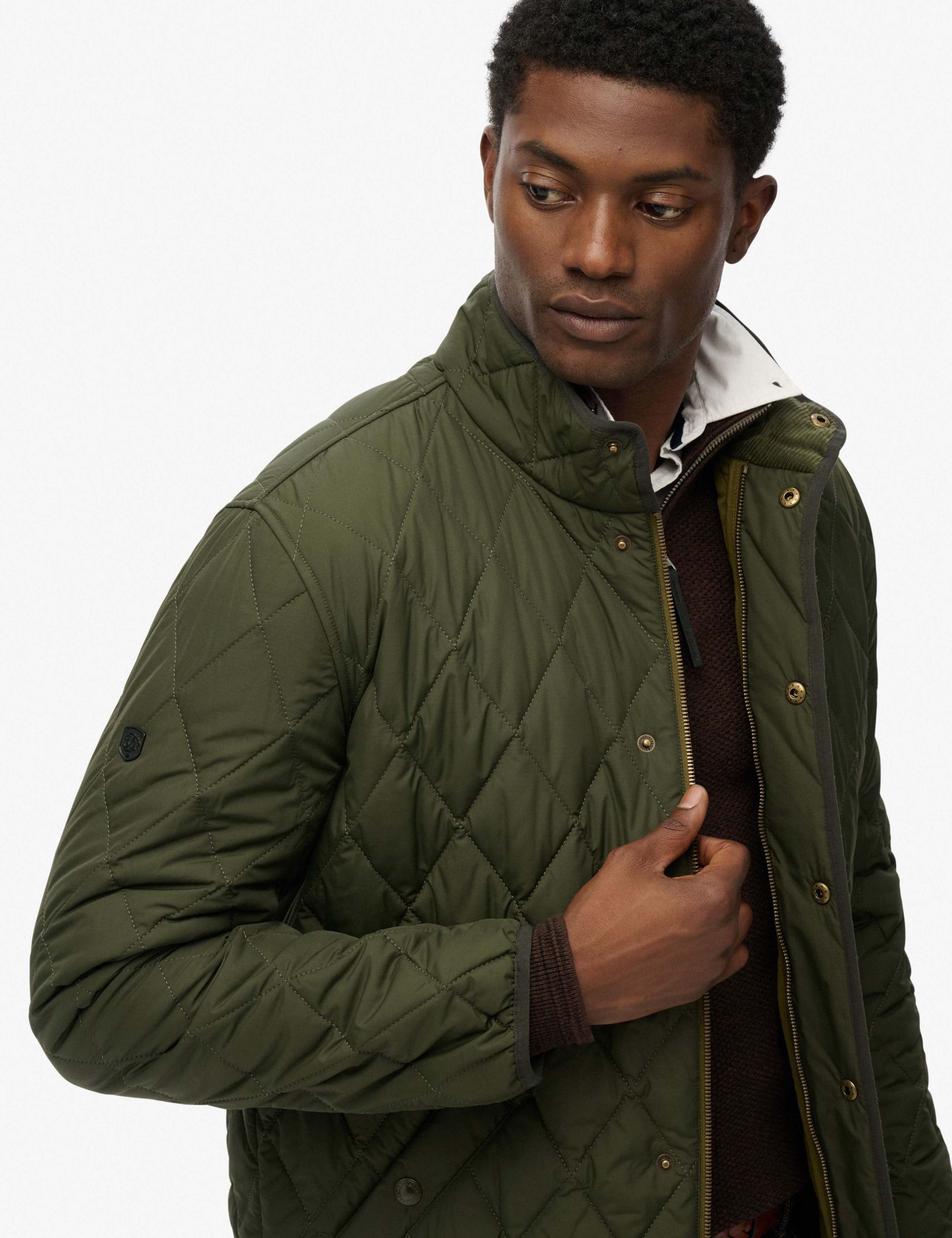Slim Fit Quilted Funnel Neck Estate Jacket 2 of 4