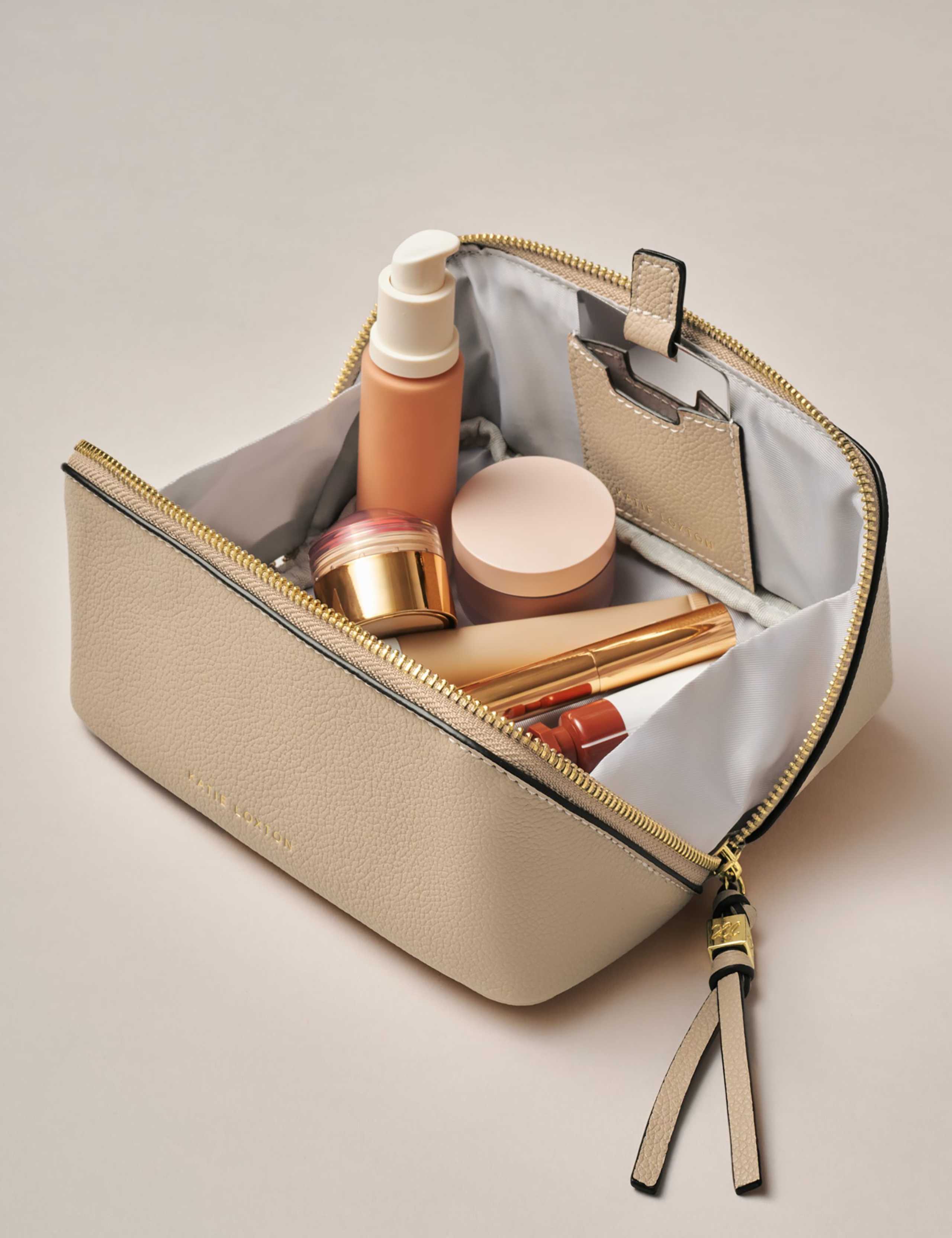 Personalised Faux Leather Fold-Out Make-Up Bag with Mirror 2 of 6