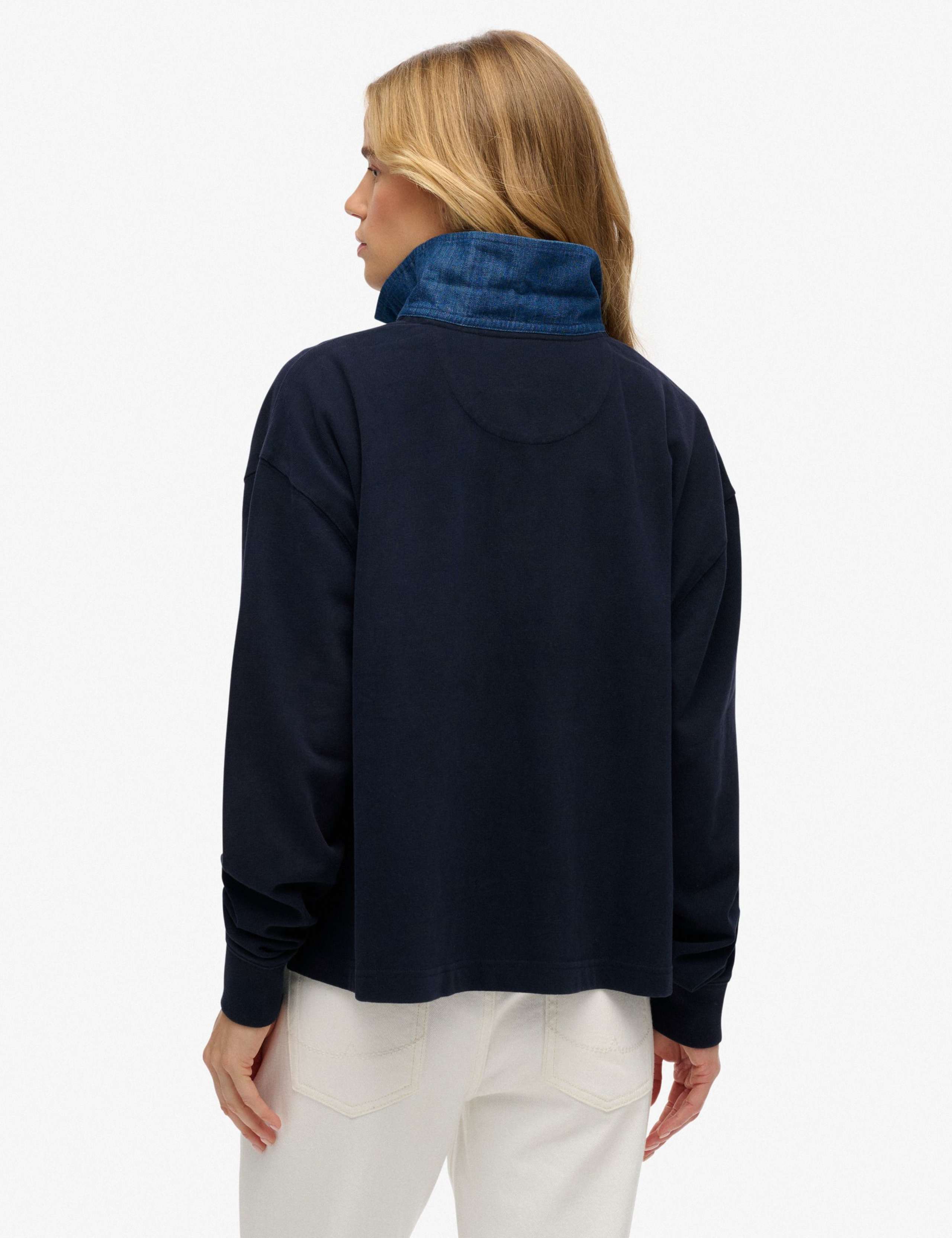 Pure Cotton Collared Oversized Rugby Shirt 5 of 6