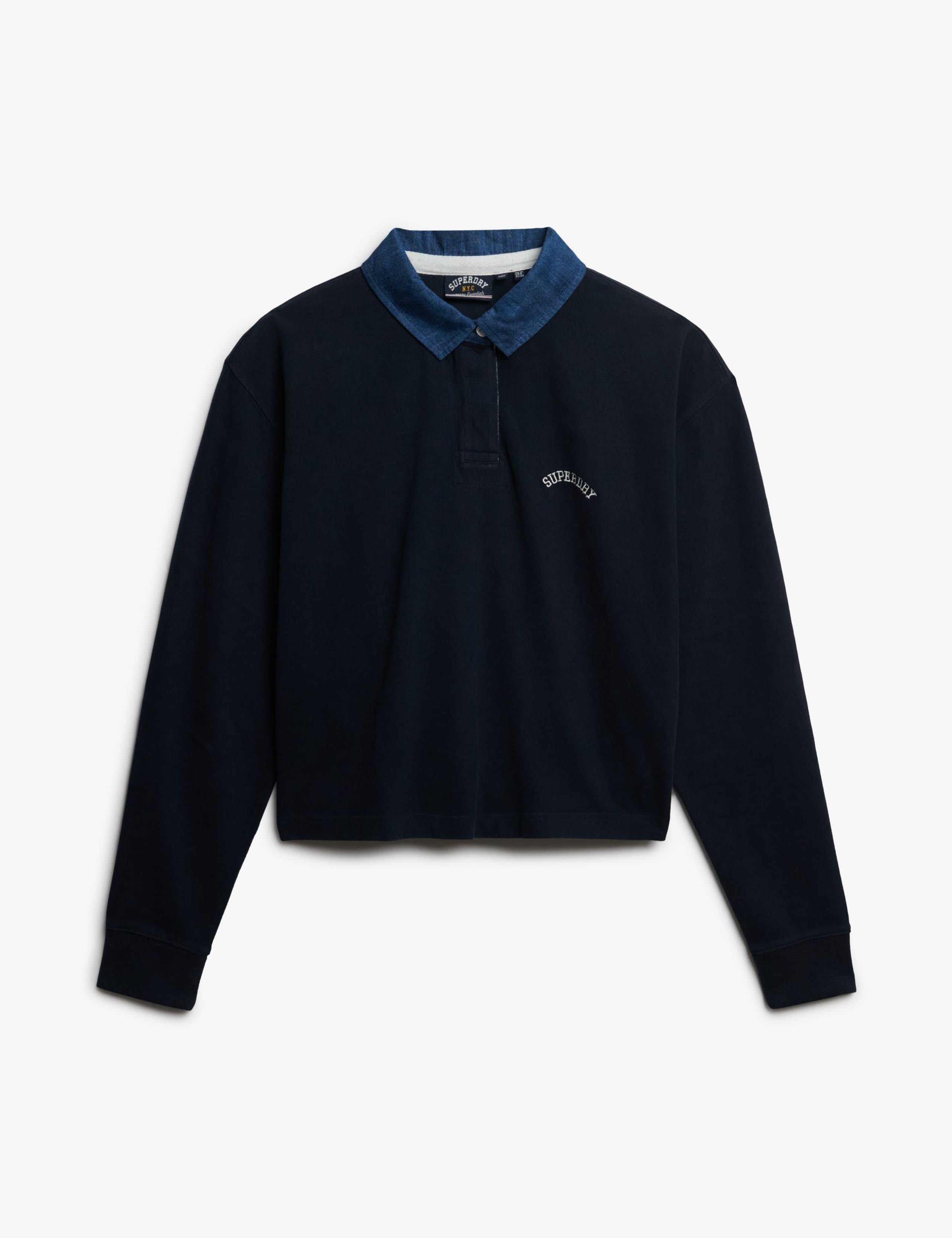 Pure Cotton Collared Oversized Rugby Shirt 2 of 6