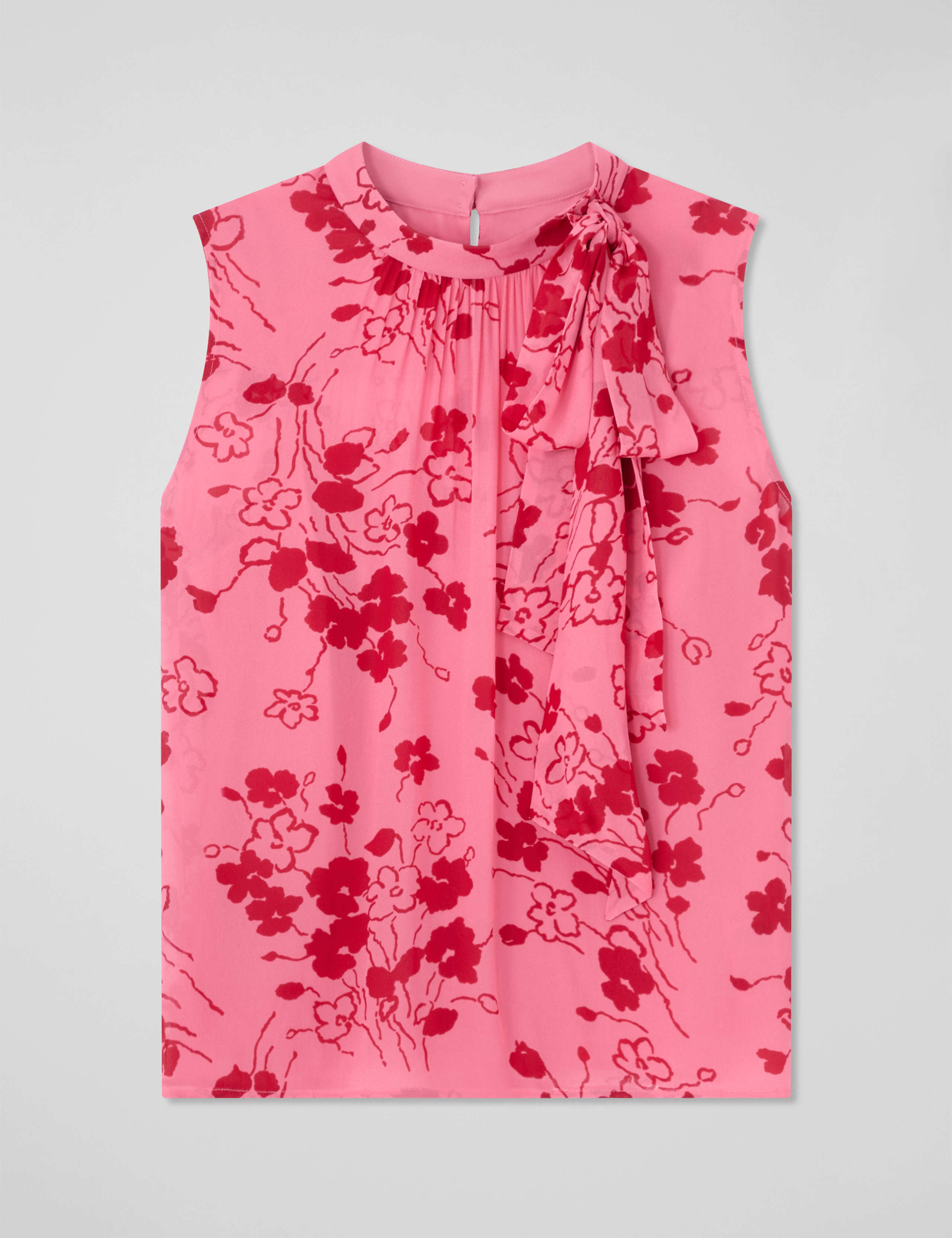 Floral Tie Neck Blouse 2 of 3