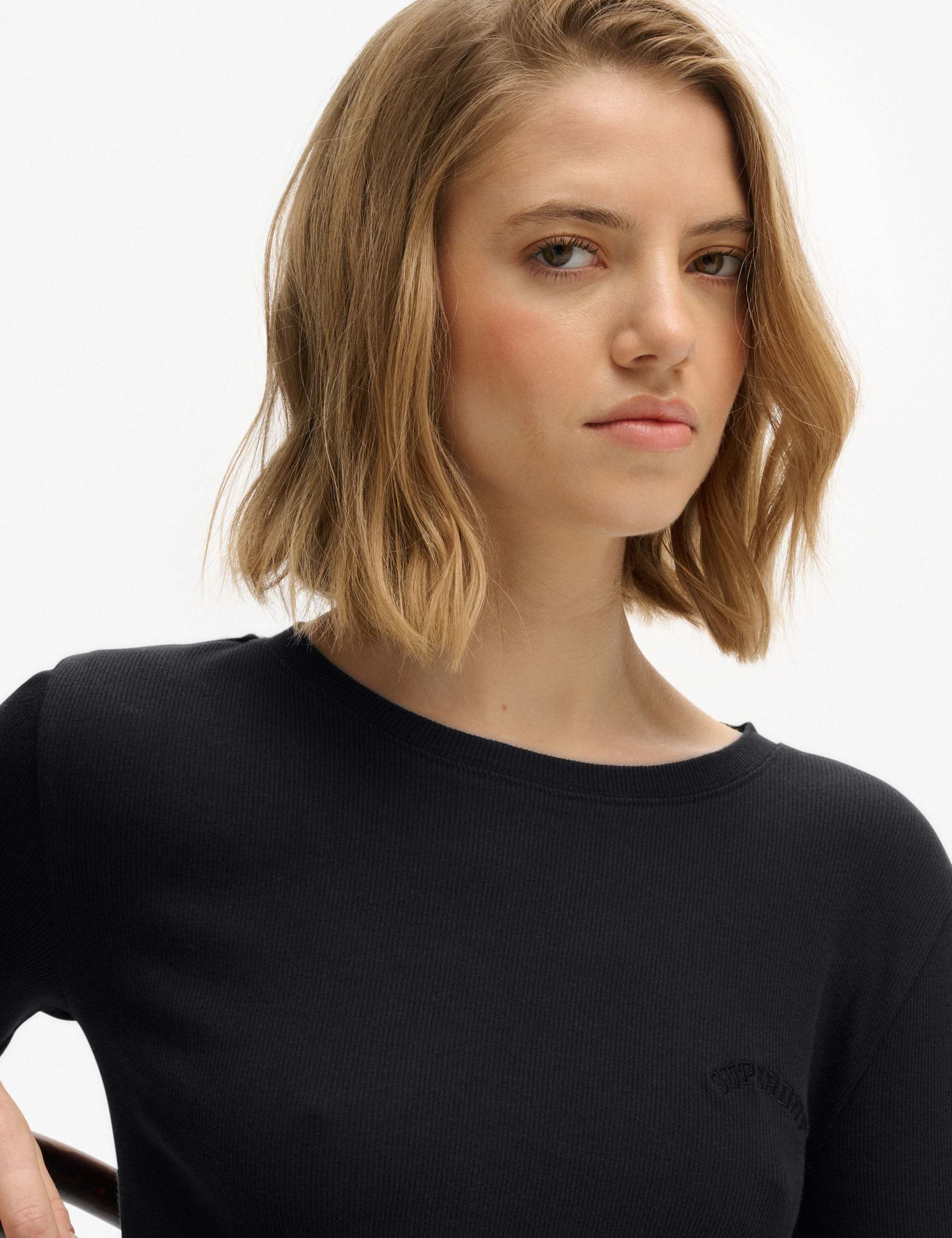 Cotton Rich Ribbed Top 2 of 3