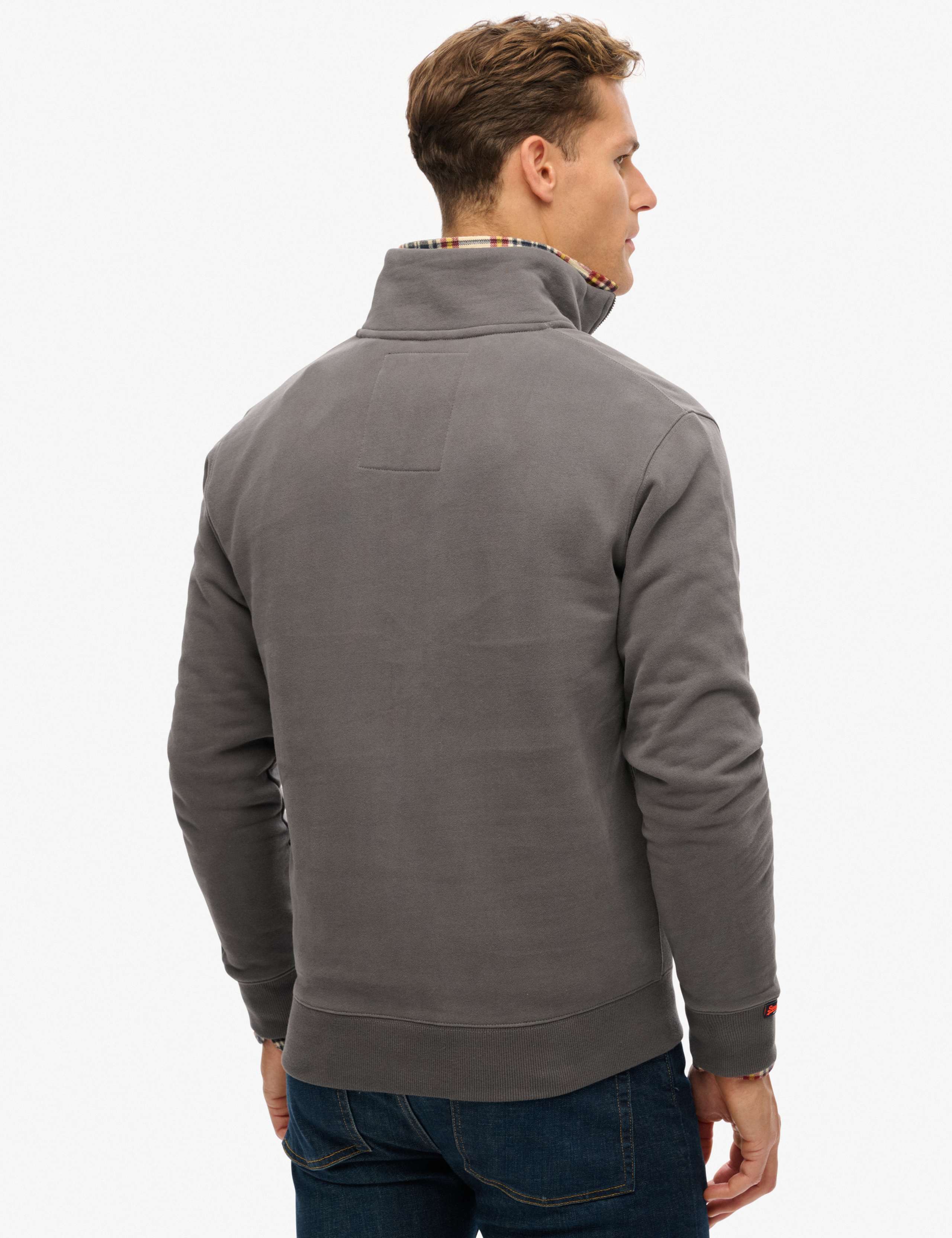 Cotton Rich Funnel Neck Henley Sweatshirt 3 of 6