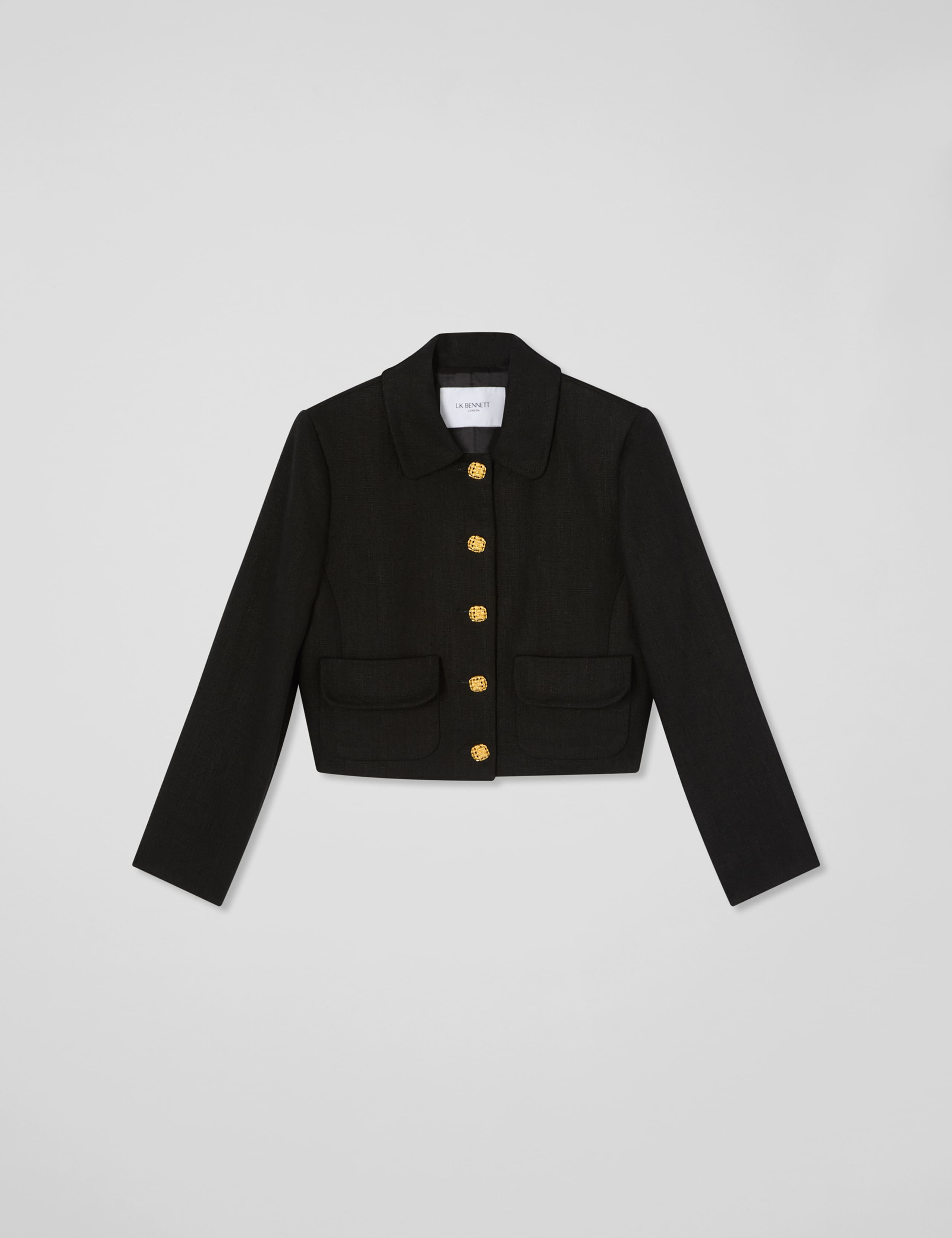 Pure Linen Cropped Jacket 2 of 4