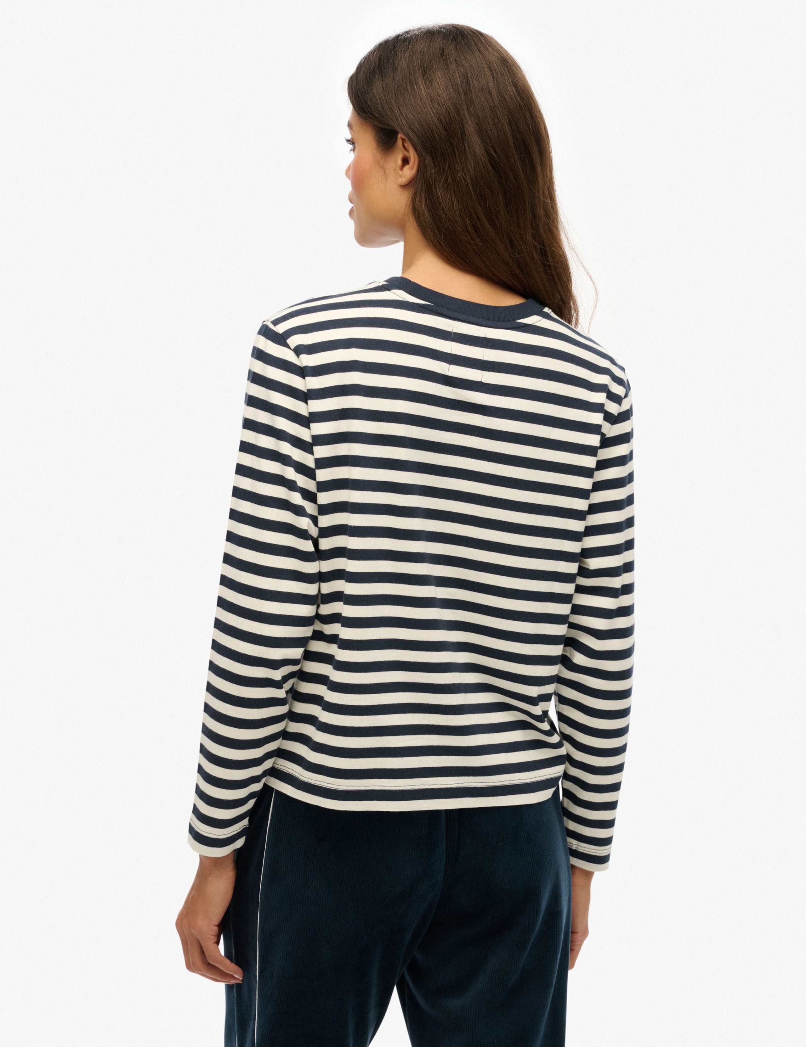 Pure Cotton Long Sleeve Stripe Top 3 of 6