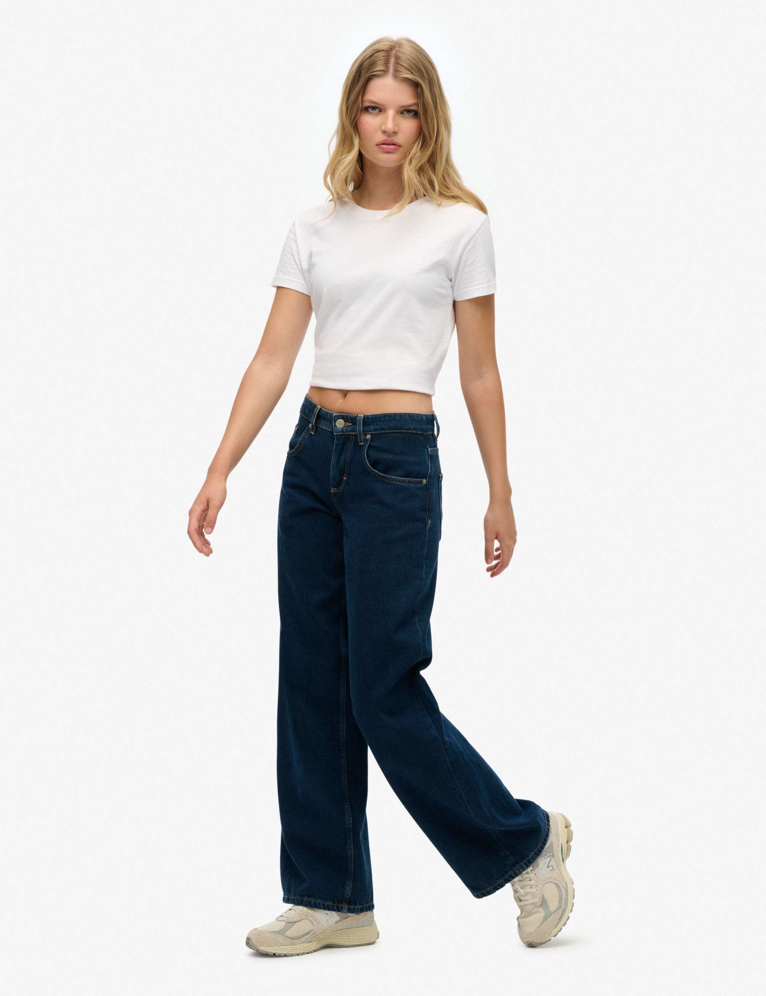 Pure Cotton Denim Mid Rise Baggy Jeans 5 of 5