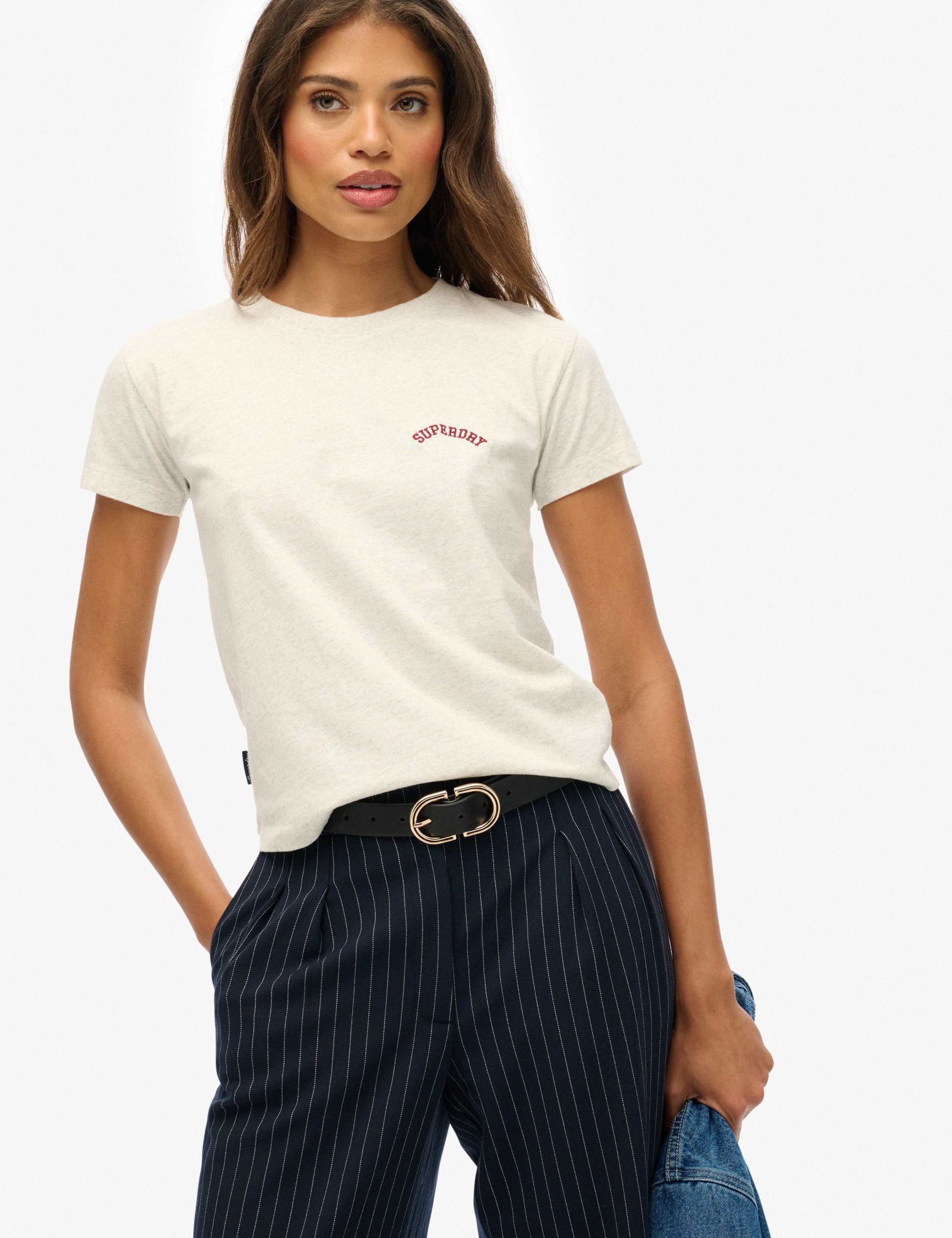 Pure Cotton Embroidered Logo T-Shirt 8 of 8