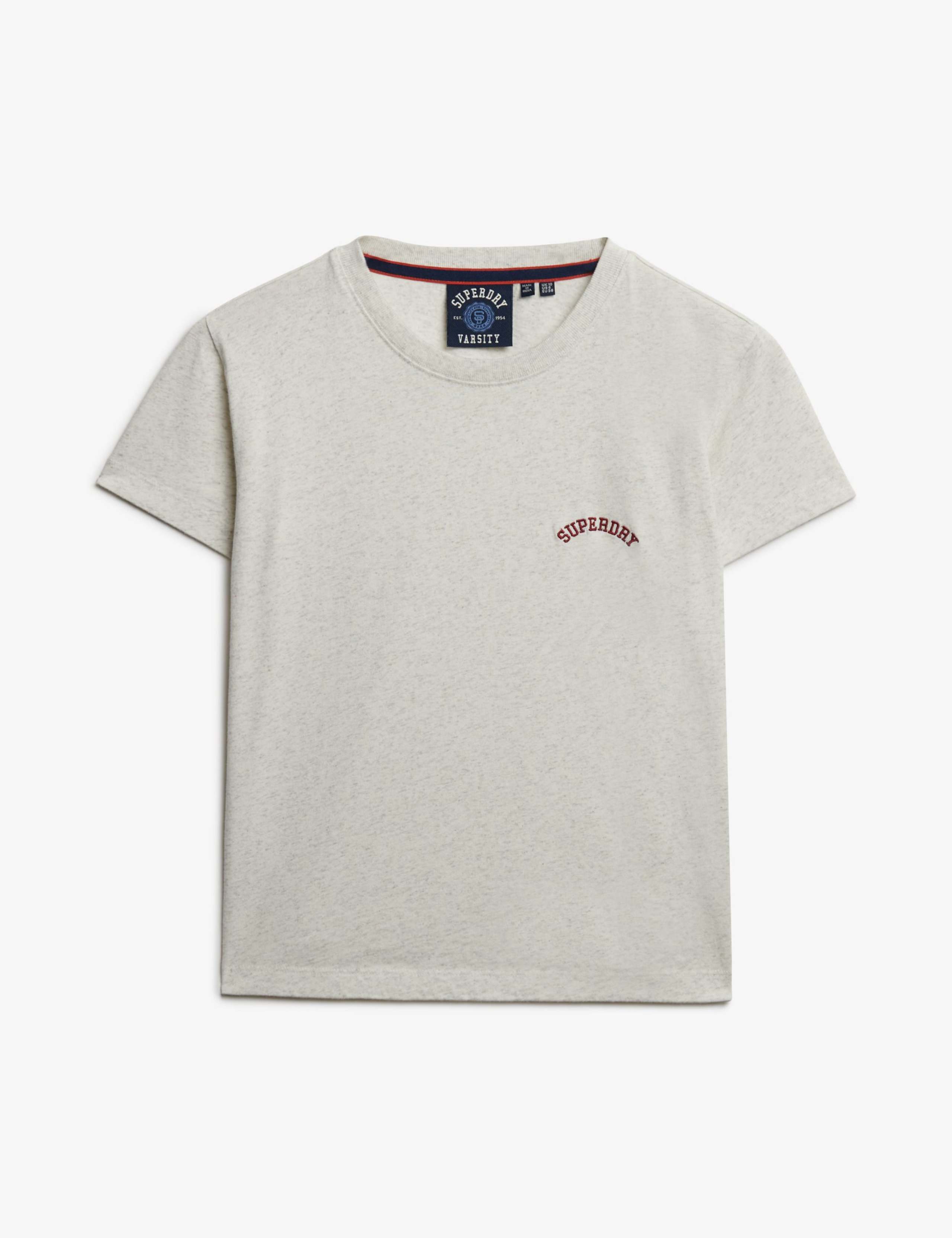 Pure Cotton Embroidered Logo T-Shirt 2 of 8