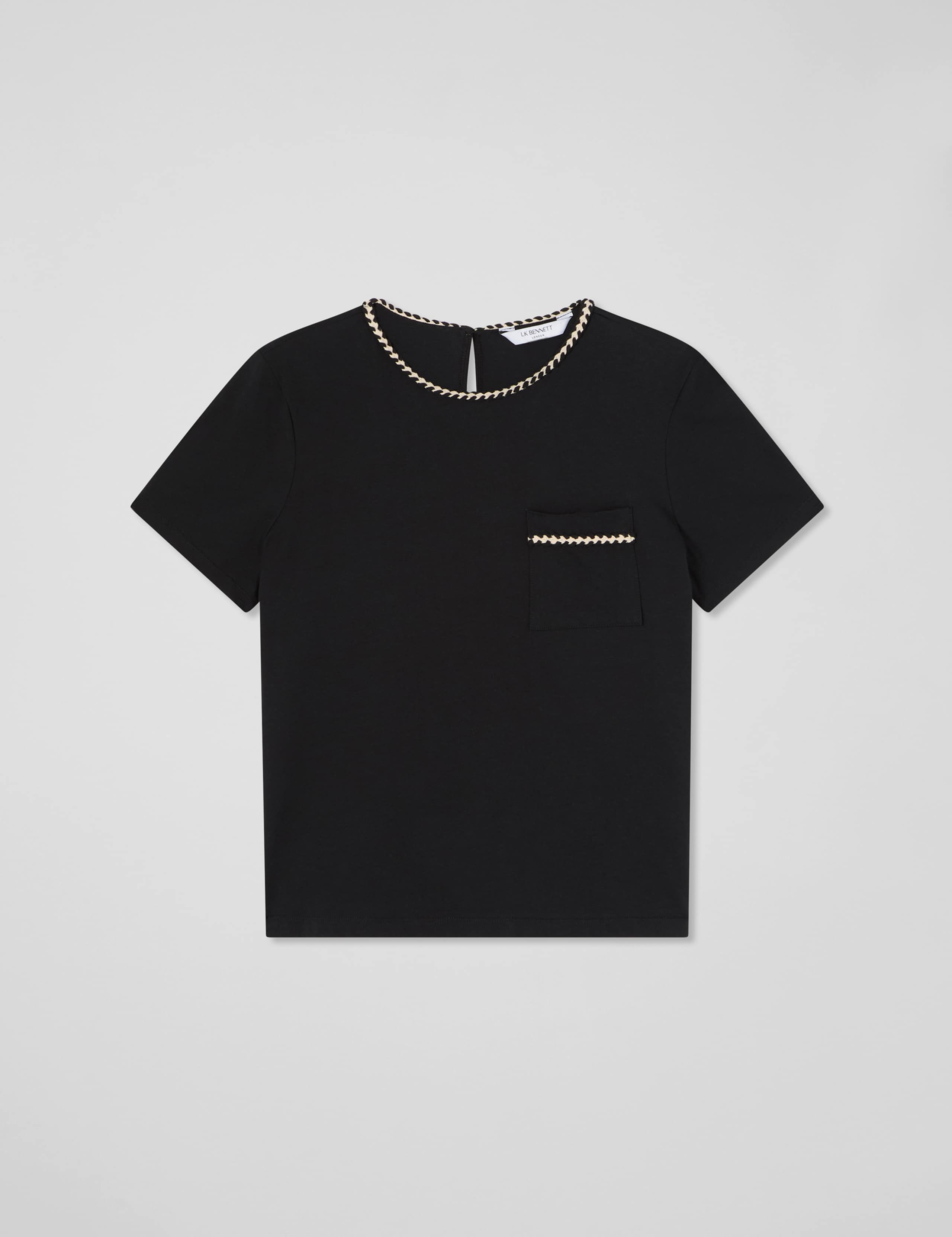 Pure Cotton Plaited Trim Crop T-Shirt 2 of 4