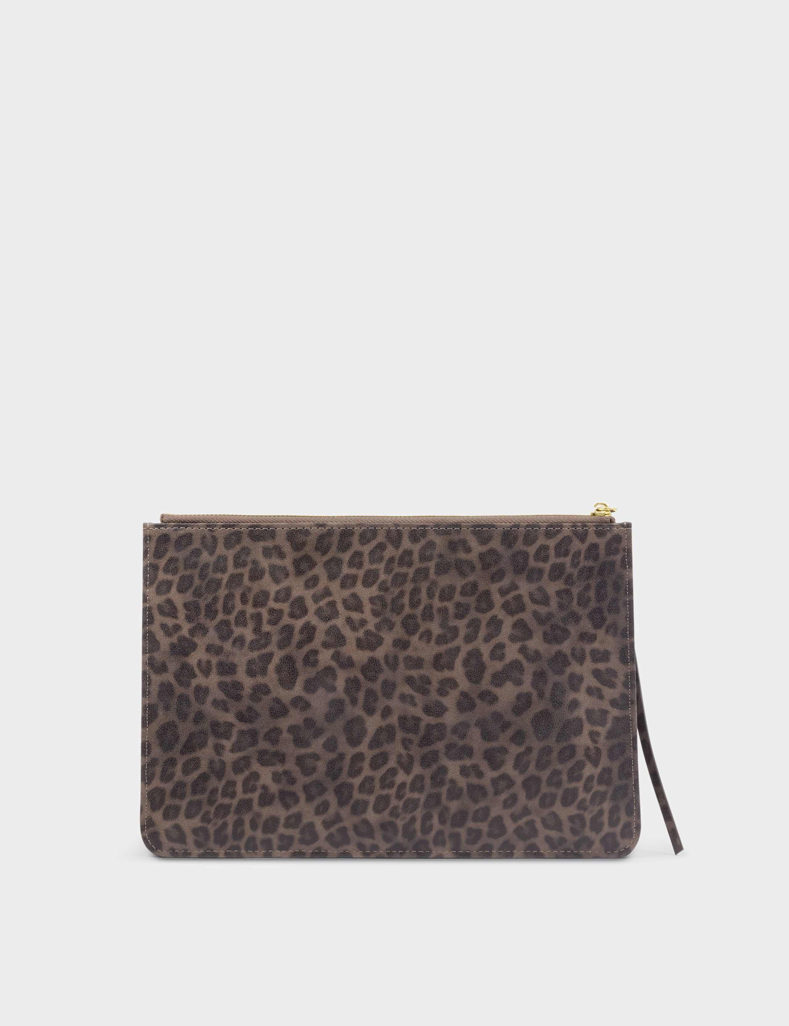 Faux Leather Leopard Print Pouch 1 of 6